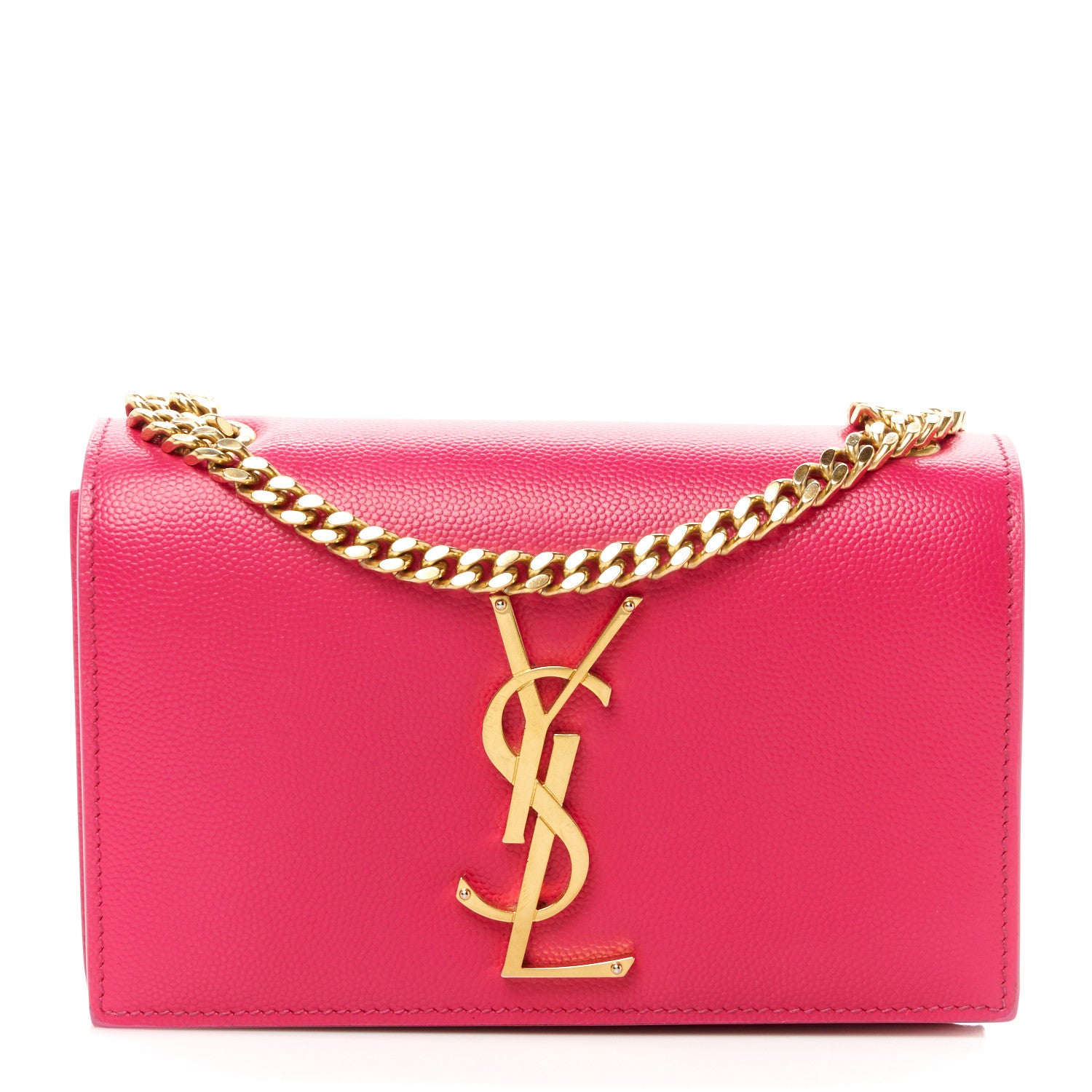 Saint Laurent Grain De Poudre Small Monogram Kate Satchel Bubblegum 1 of 11
