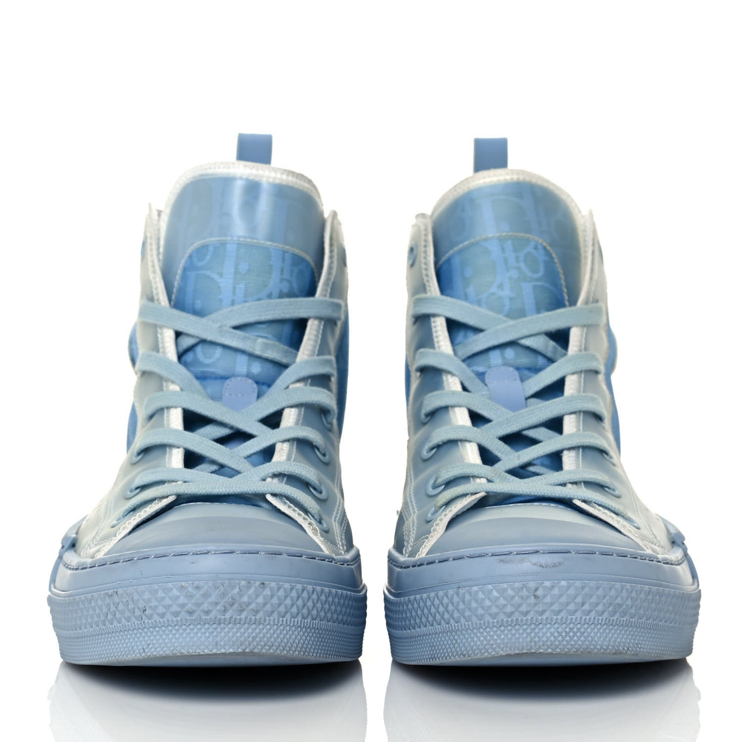 X DANIEL ARSHAM Technical Canvas Oblique Mens B23 High Top Sneakers 42 Blue Beige