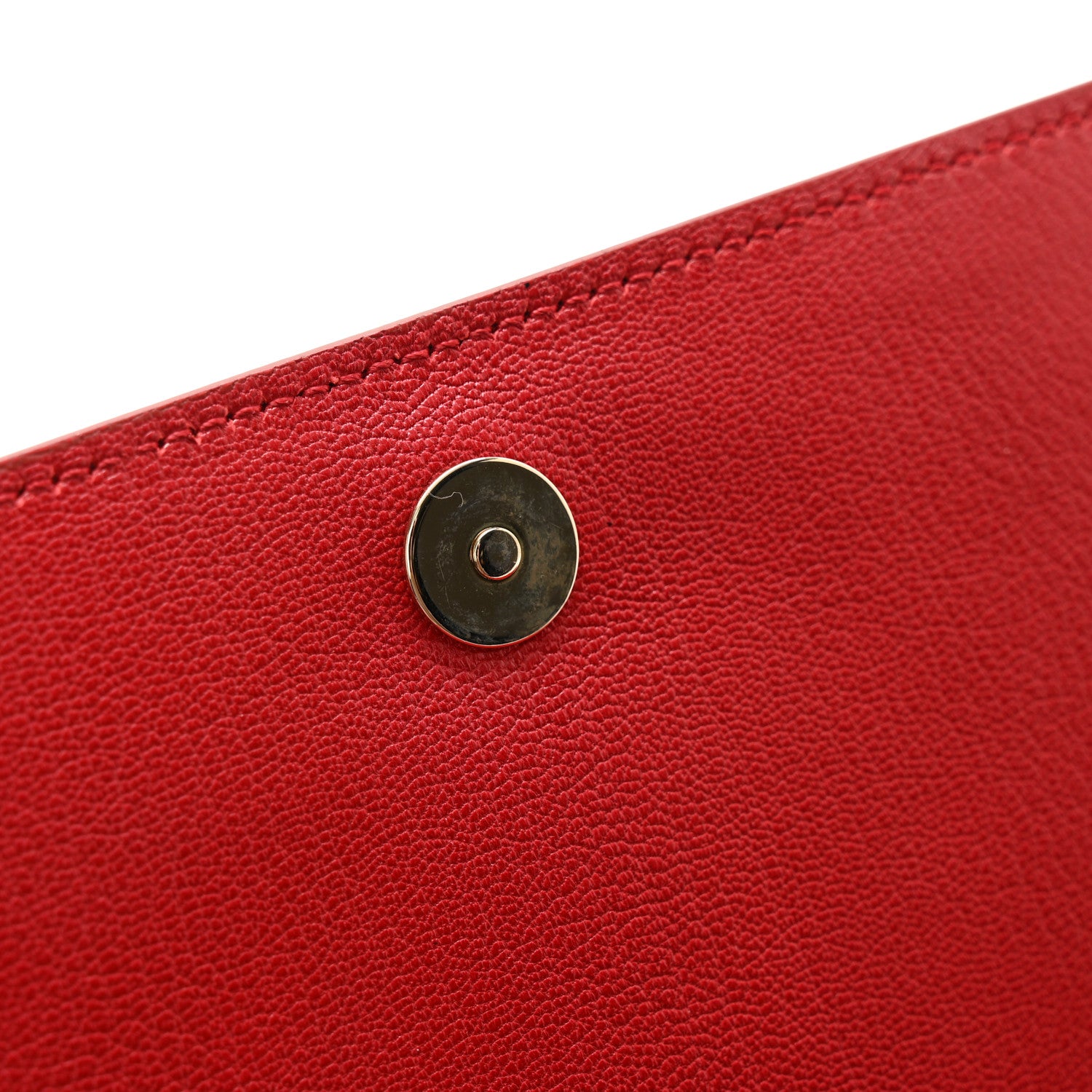 Saint Laurent Goatskin Monogram Large Belle De Jour Clutch Red 8 of 10