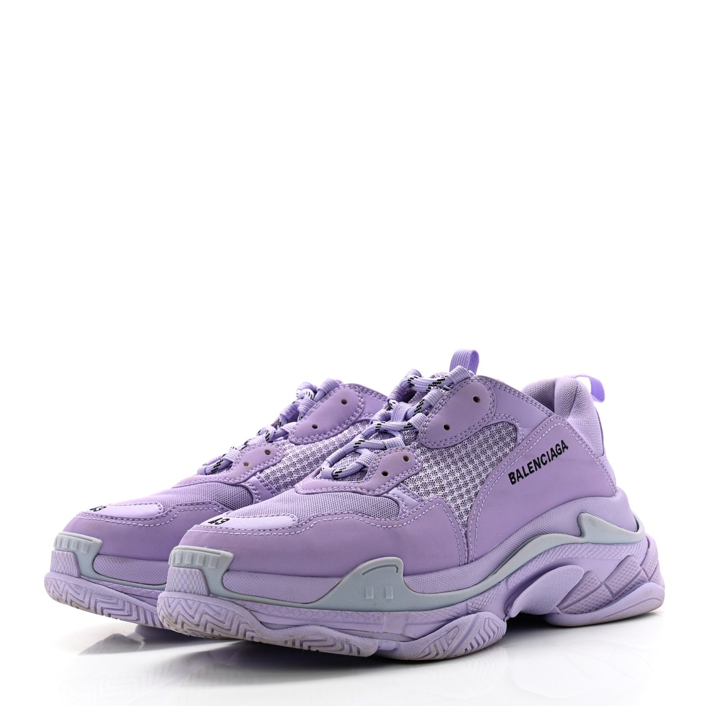 Fabric Mesh Mens Triple S Sneakers 43 Light Lilac
