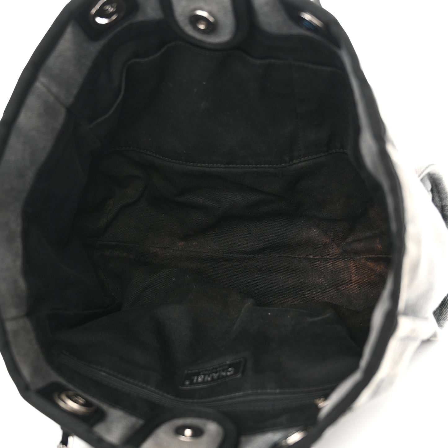 Canvas Sequin Small Deauville Tote Charcoal