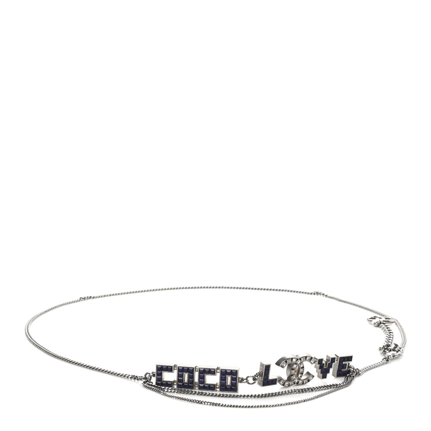 Crystal CC Coco Love Belt Silver Purple