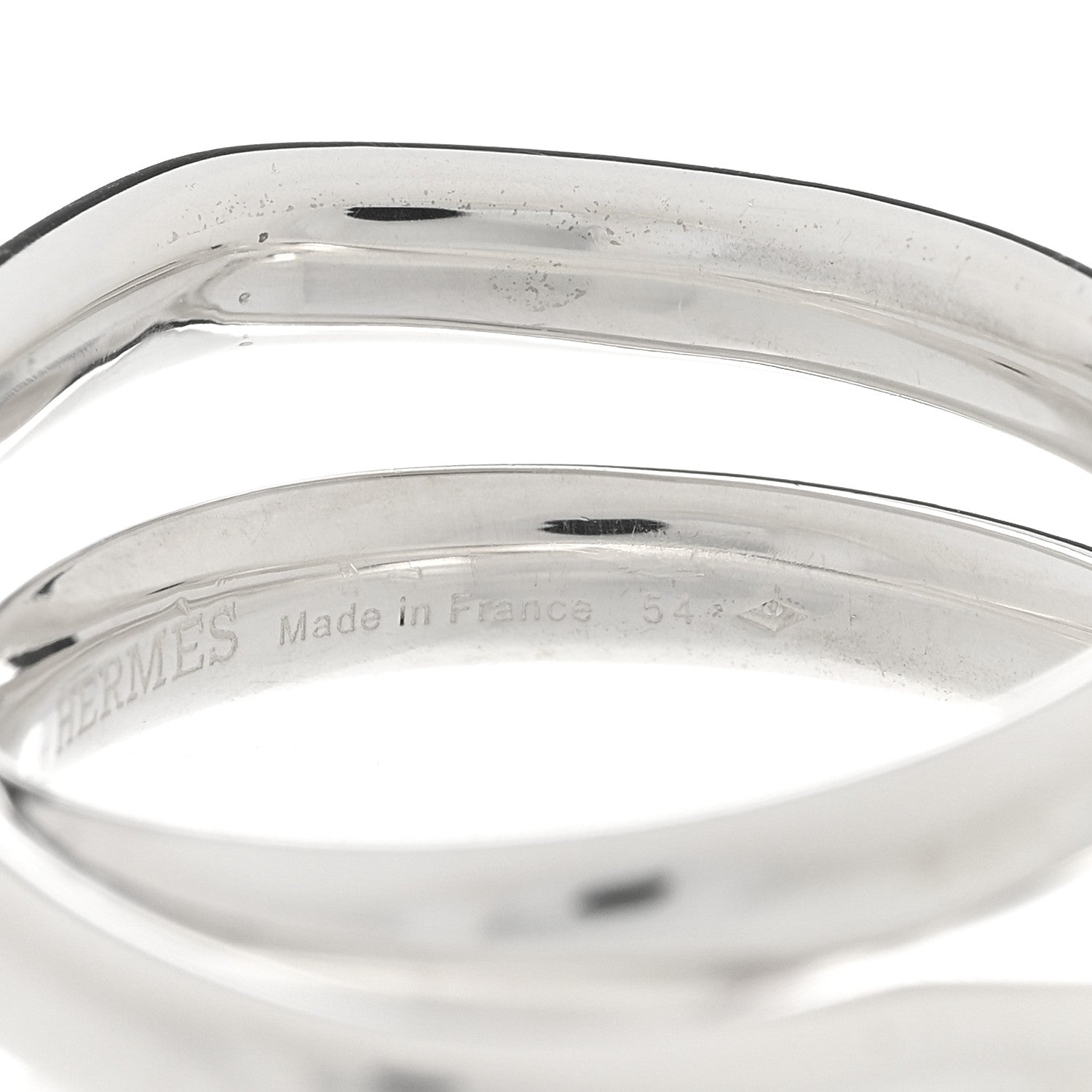 Hermes Sterling Silver MM Vertige Coeur Ring 54 6.75 5 of 7