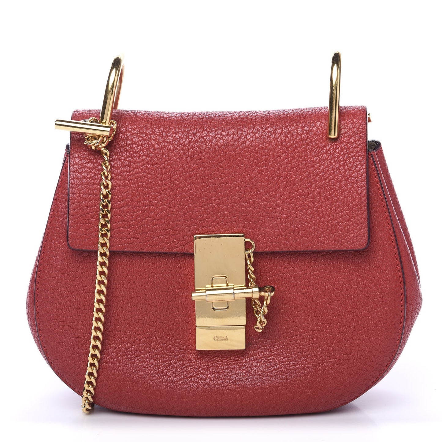 Grained Lambskin Mini Drew Shoulder Bag Intense Red