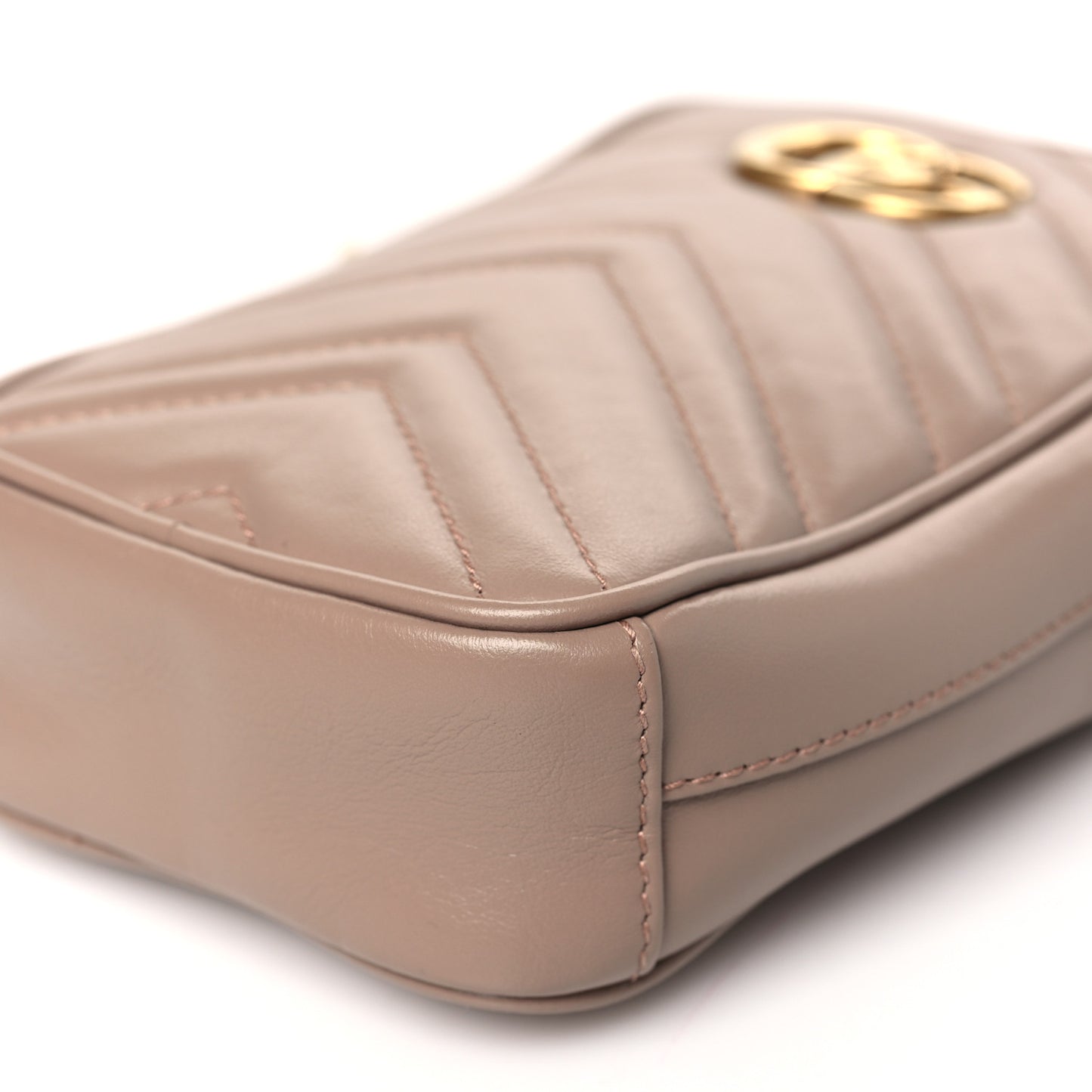 Calfskin Matelasse Mini GG Marmont Crossbody Bag Porcelain Rose