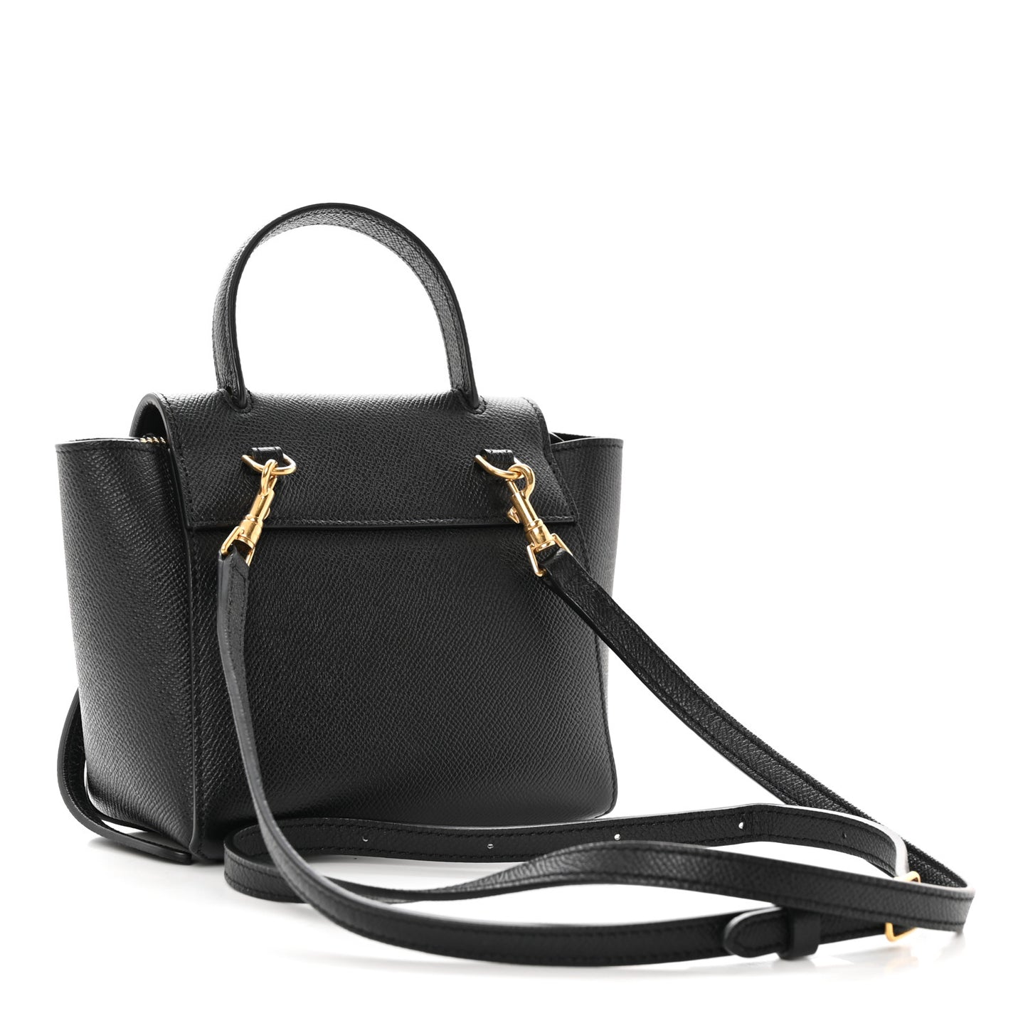 Grained Calfskin Pico Belt Bag Black