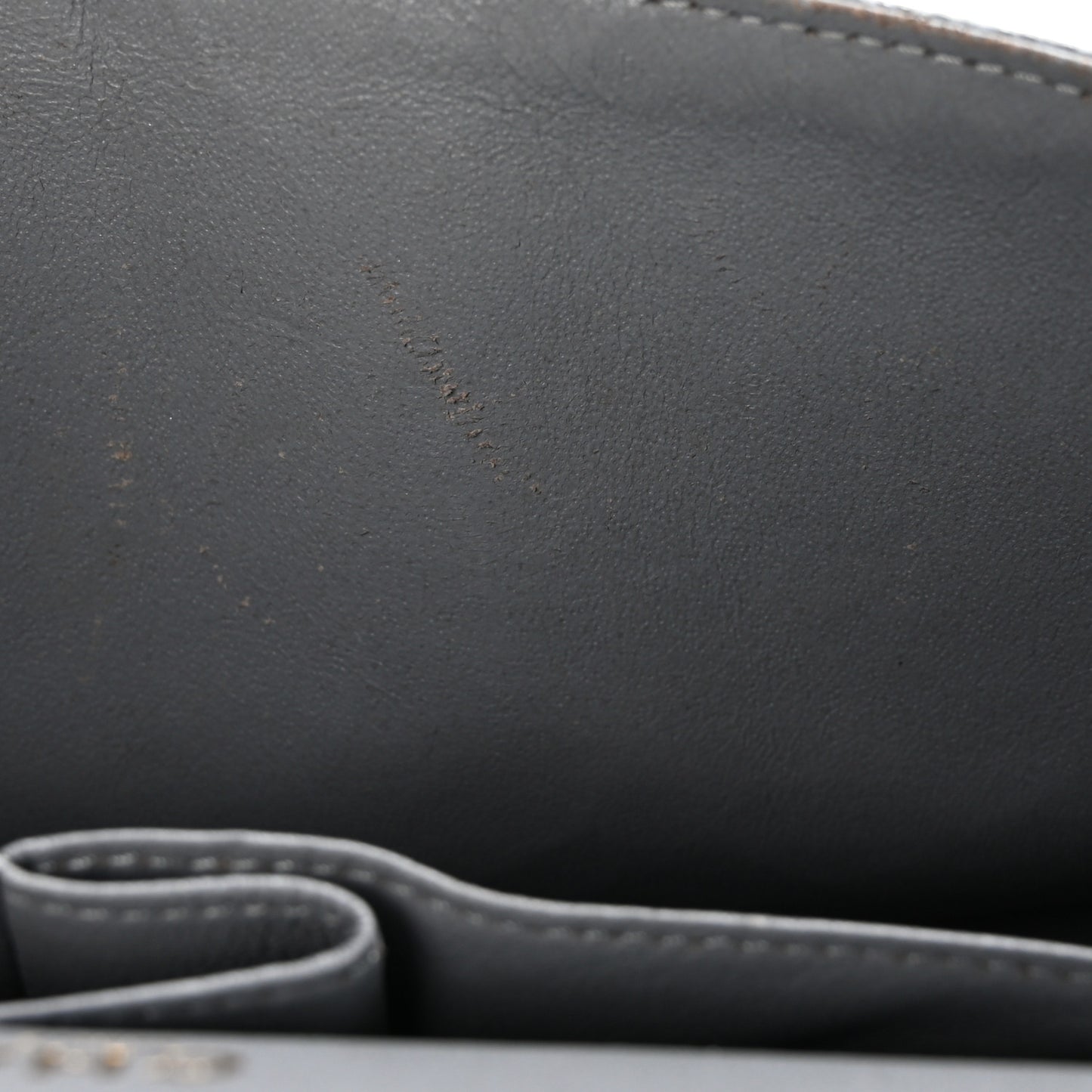 Caviar Quilted Medium Double Flap Grey