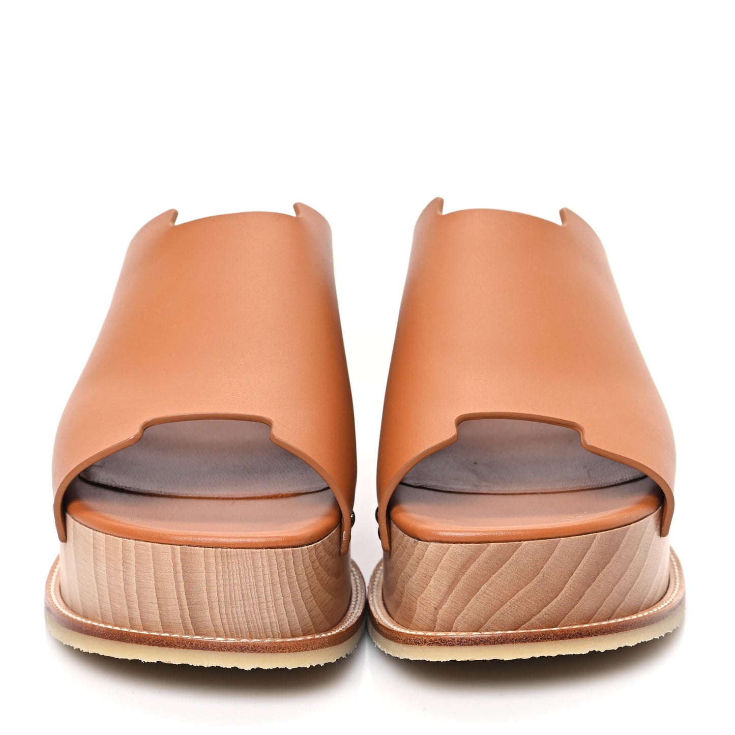 Calfskin Ellipse Mules 36 Marron Glaise