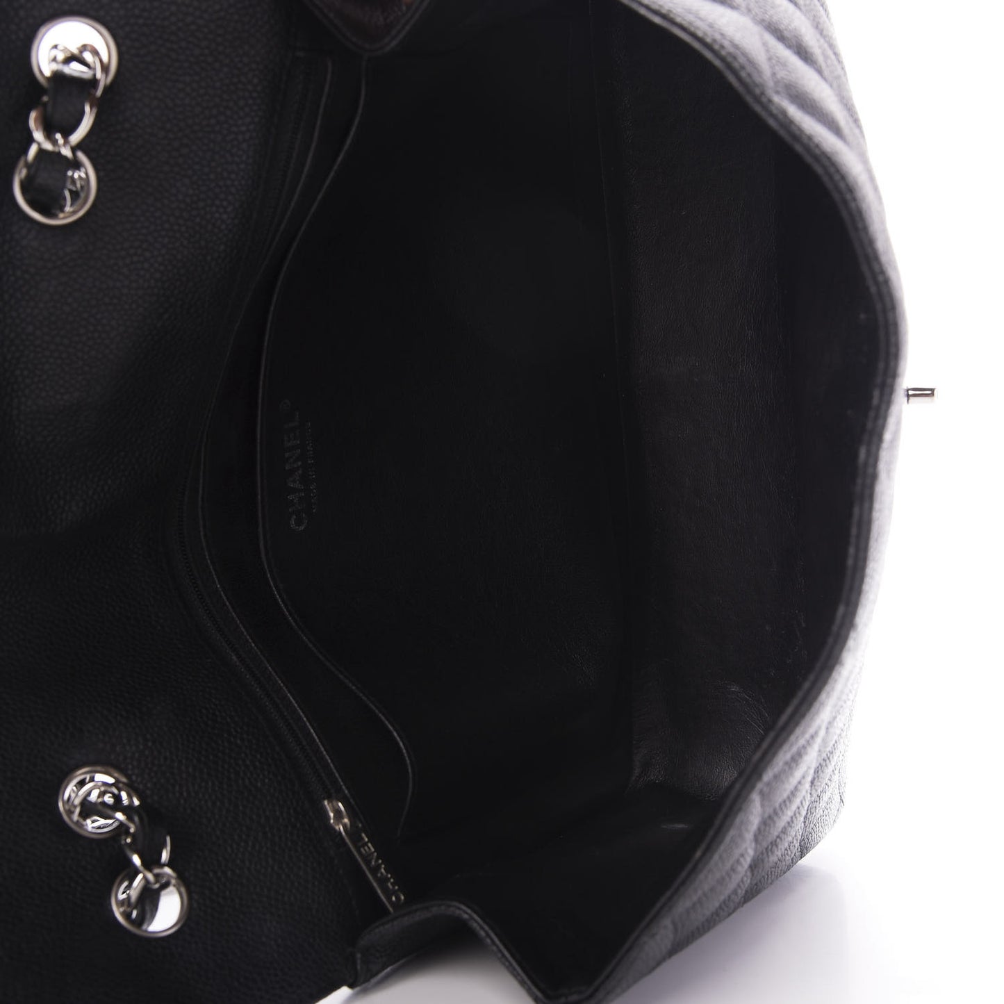 Caviar Quilted Jumbo Single Flap Black