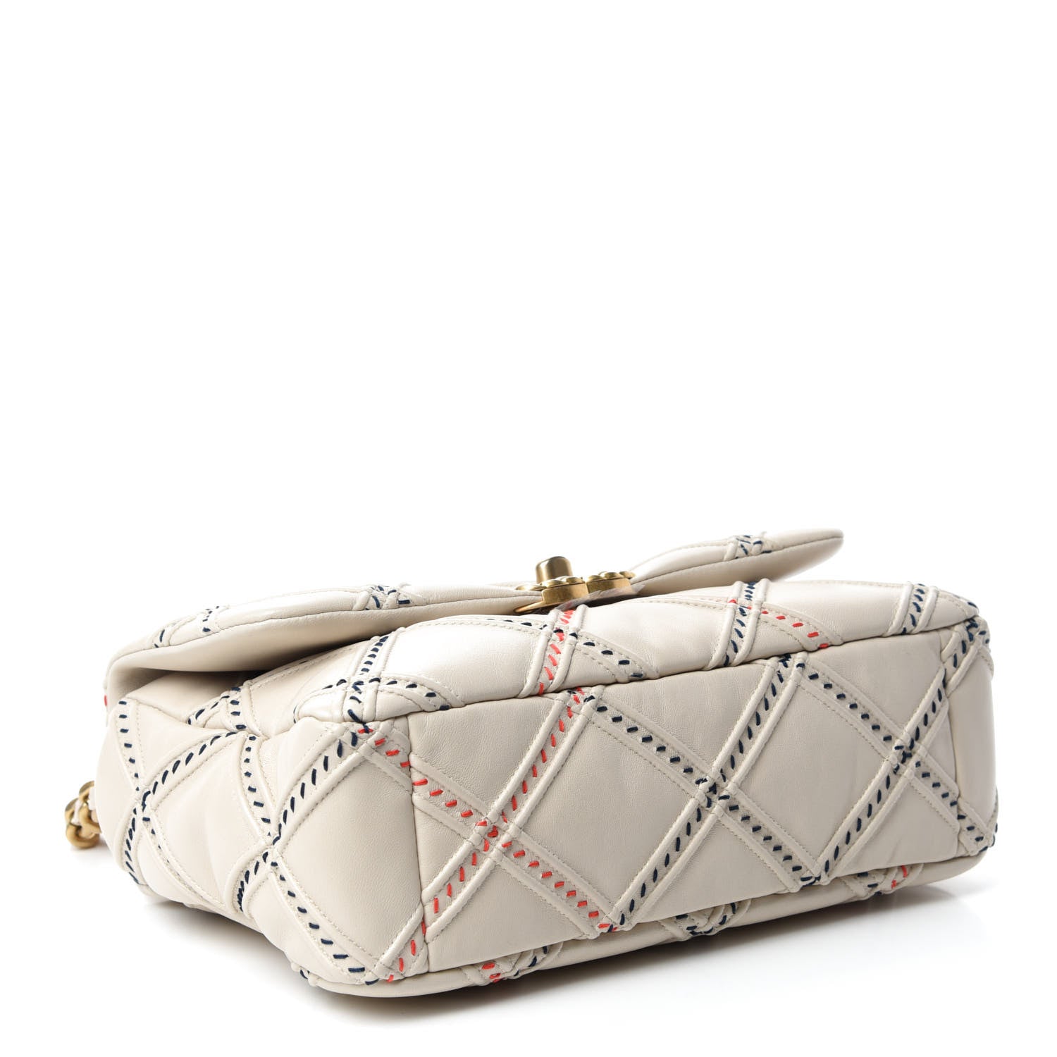 Chanel Lambskin Mixed Fibers Quilted Medium 19 Flap Beige 4 of 11