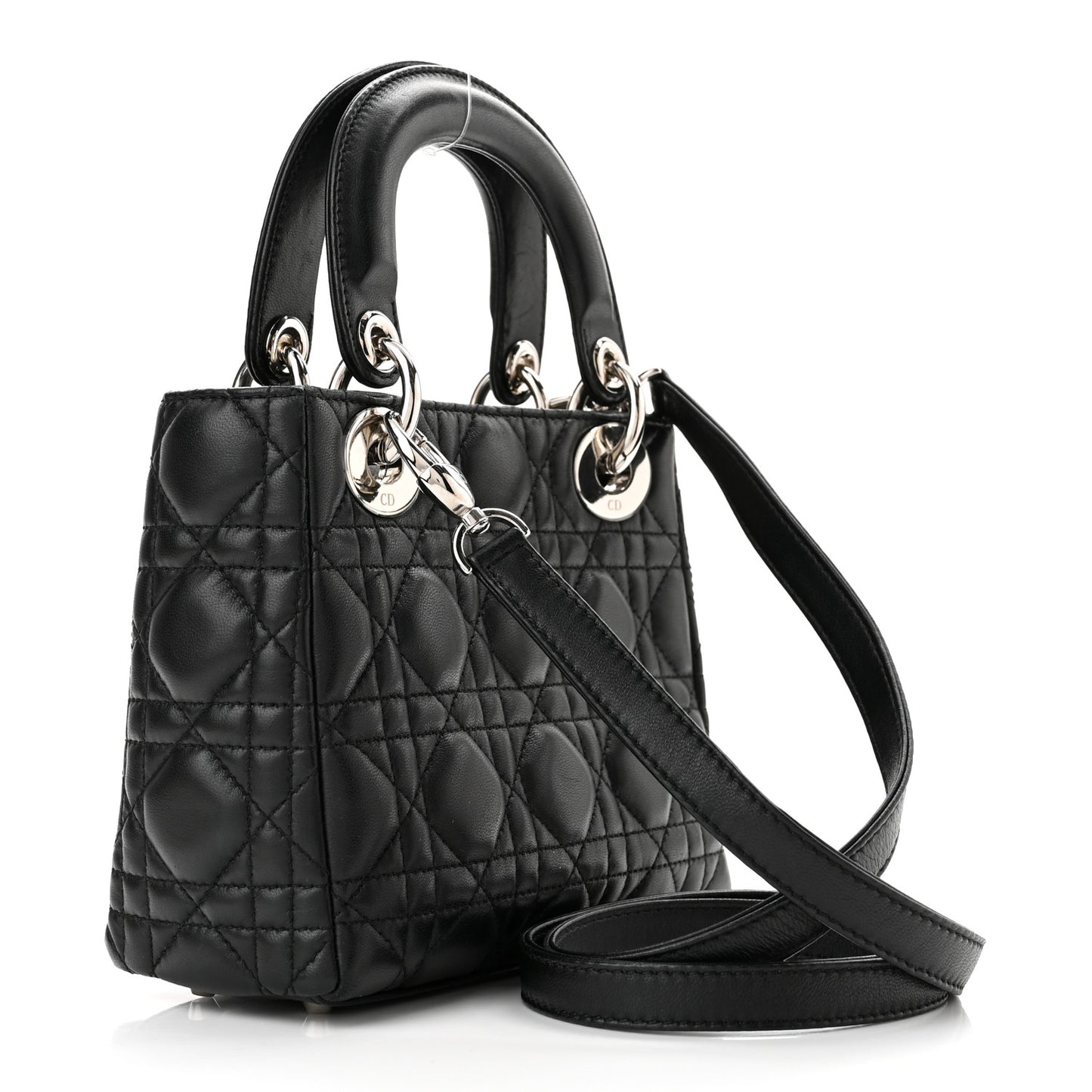 Lambskin Cannage Mini Lady Dior Black
