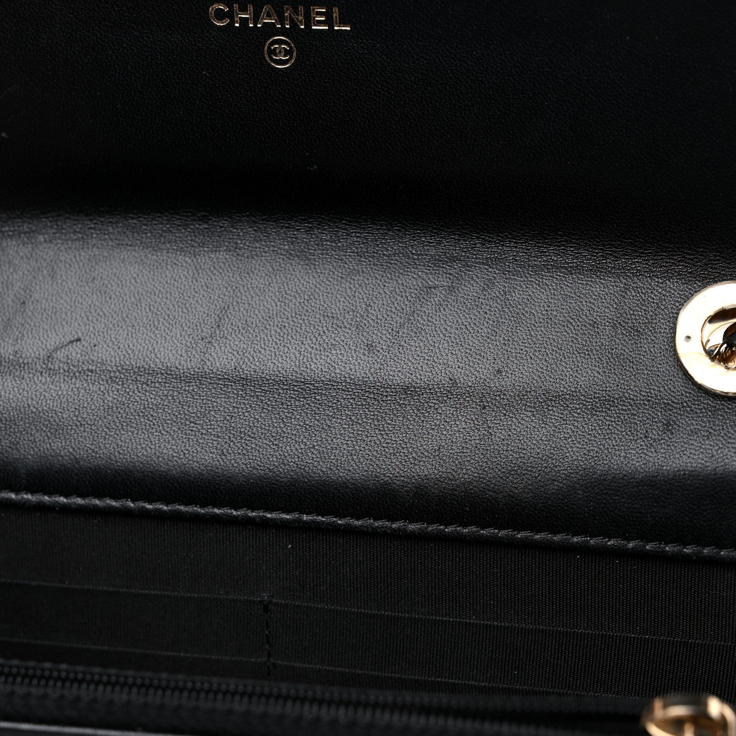 Chanel Lambskin Quilted Trendy CC Wallet On Chain WOC Black 14 of 16