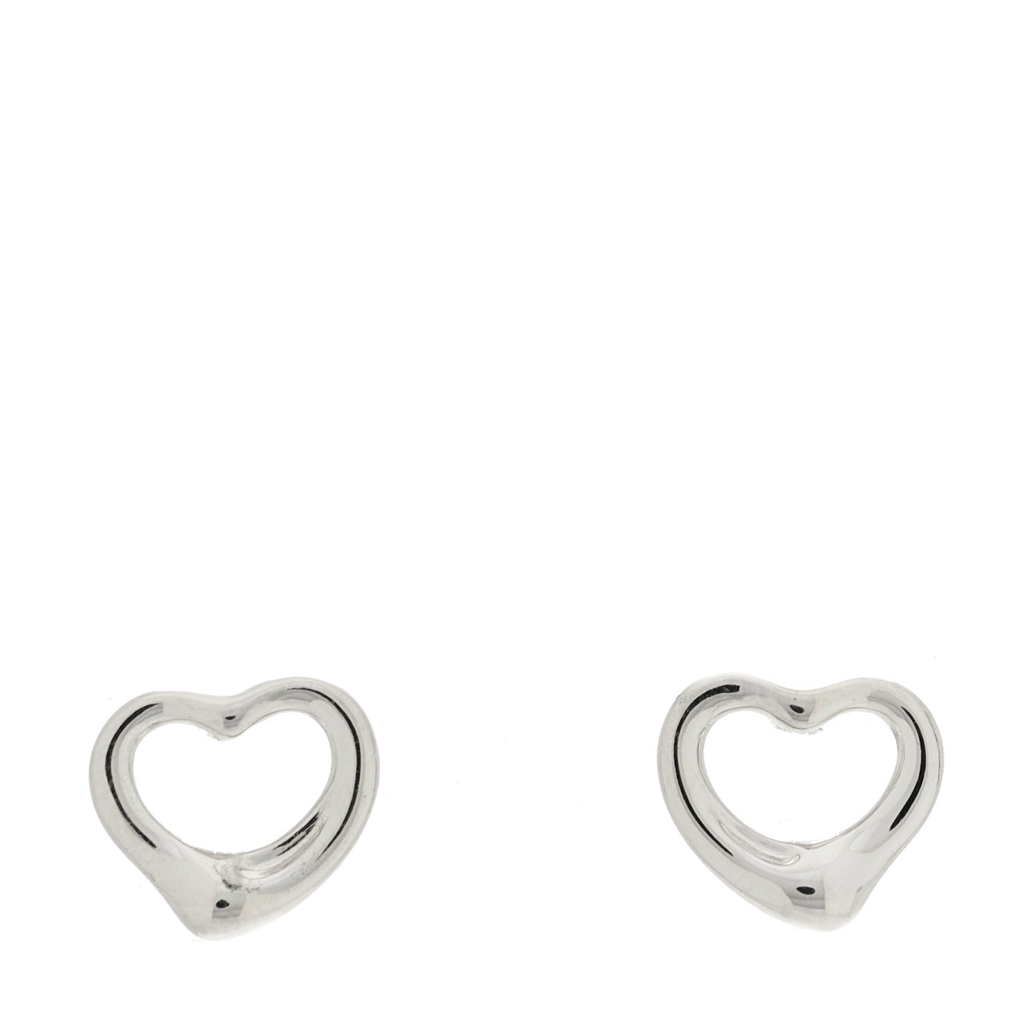 Platinum Elsa Peretti Open Heart Earrings