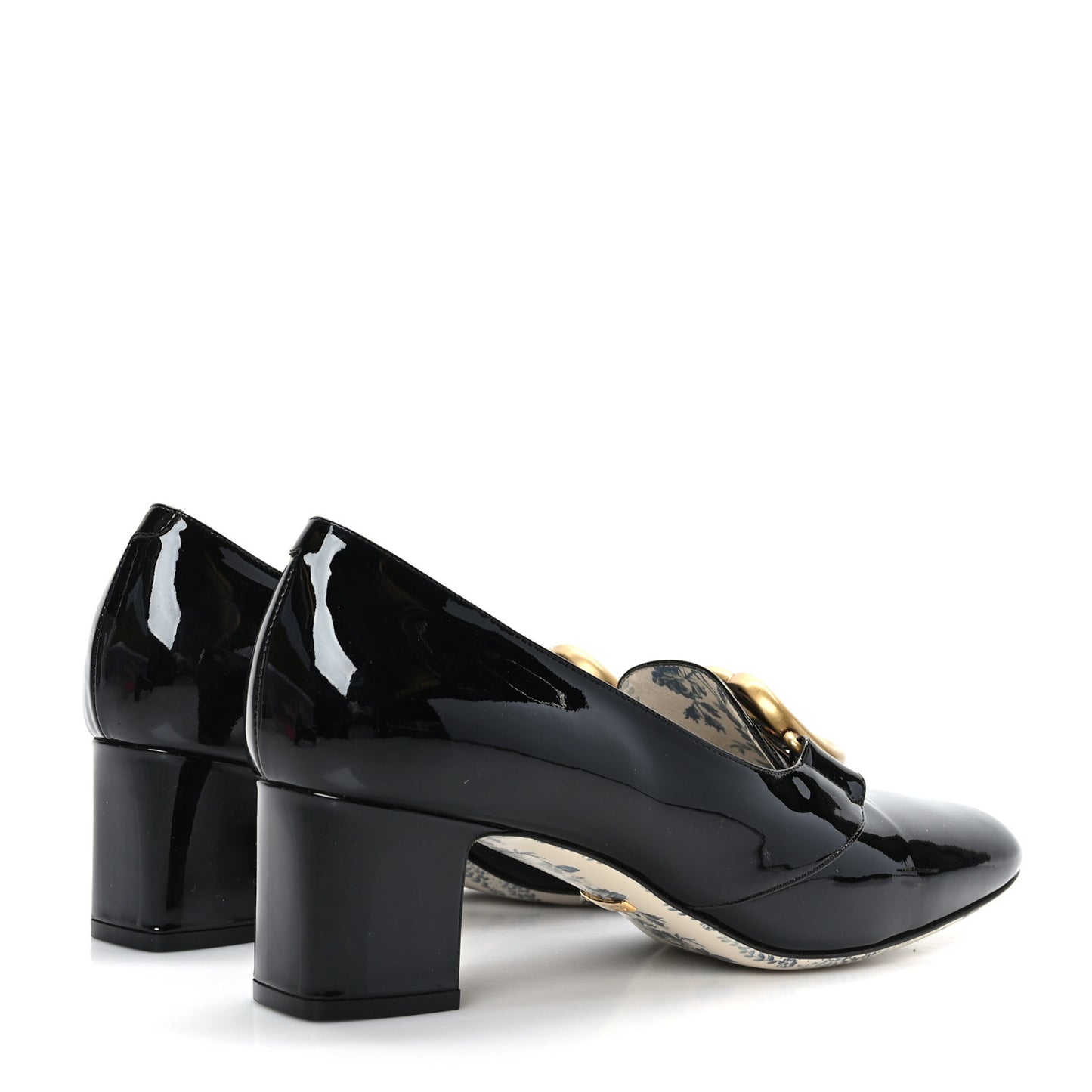 Vernice GG Victoire 55mm Loafer Pumps 39.5 Black