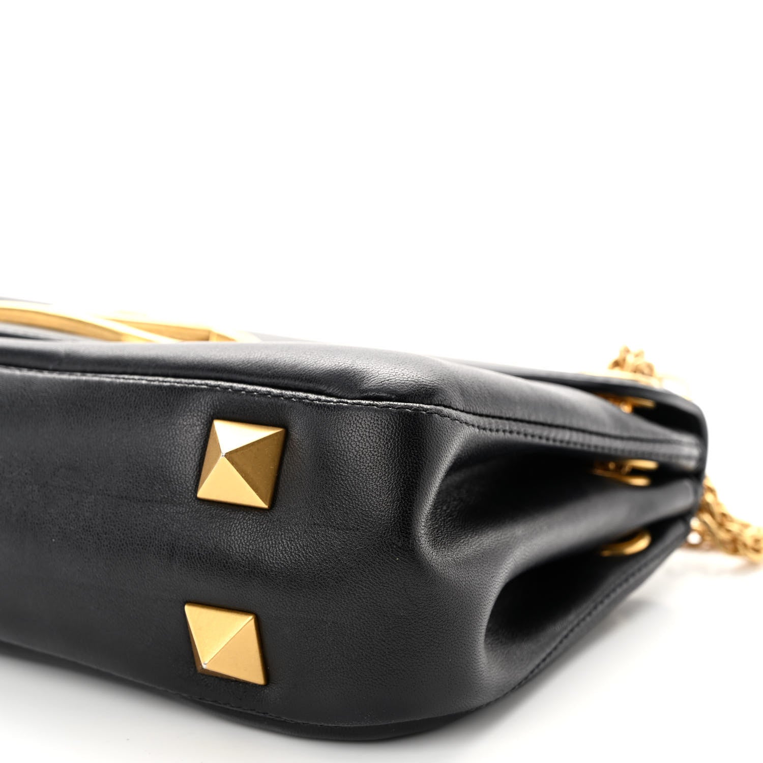 Valentino Garavani Nappa Stud Sign Shoulder Bag Black 9 of 9