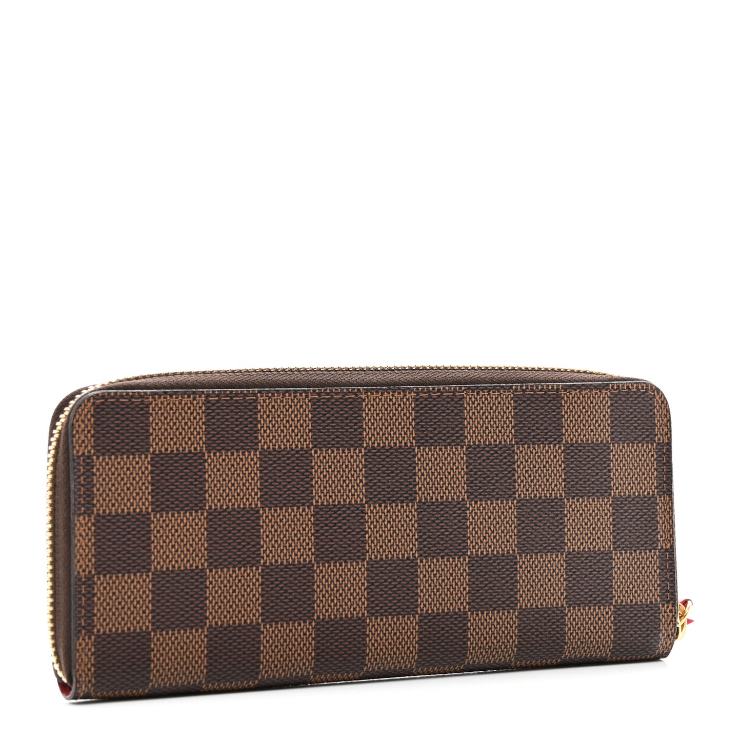 Damier Ebene Clemence Wallet Cherry