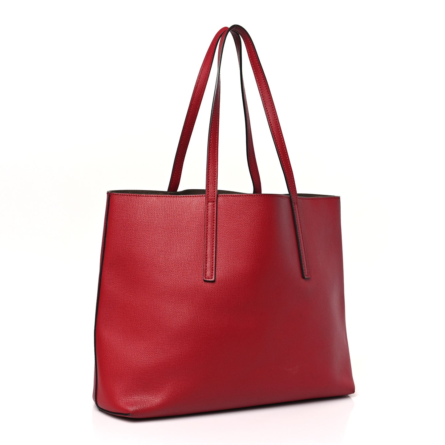 Vitello Vienna Enamel F is Fendi Shopping Tote Fiamma Taupe