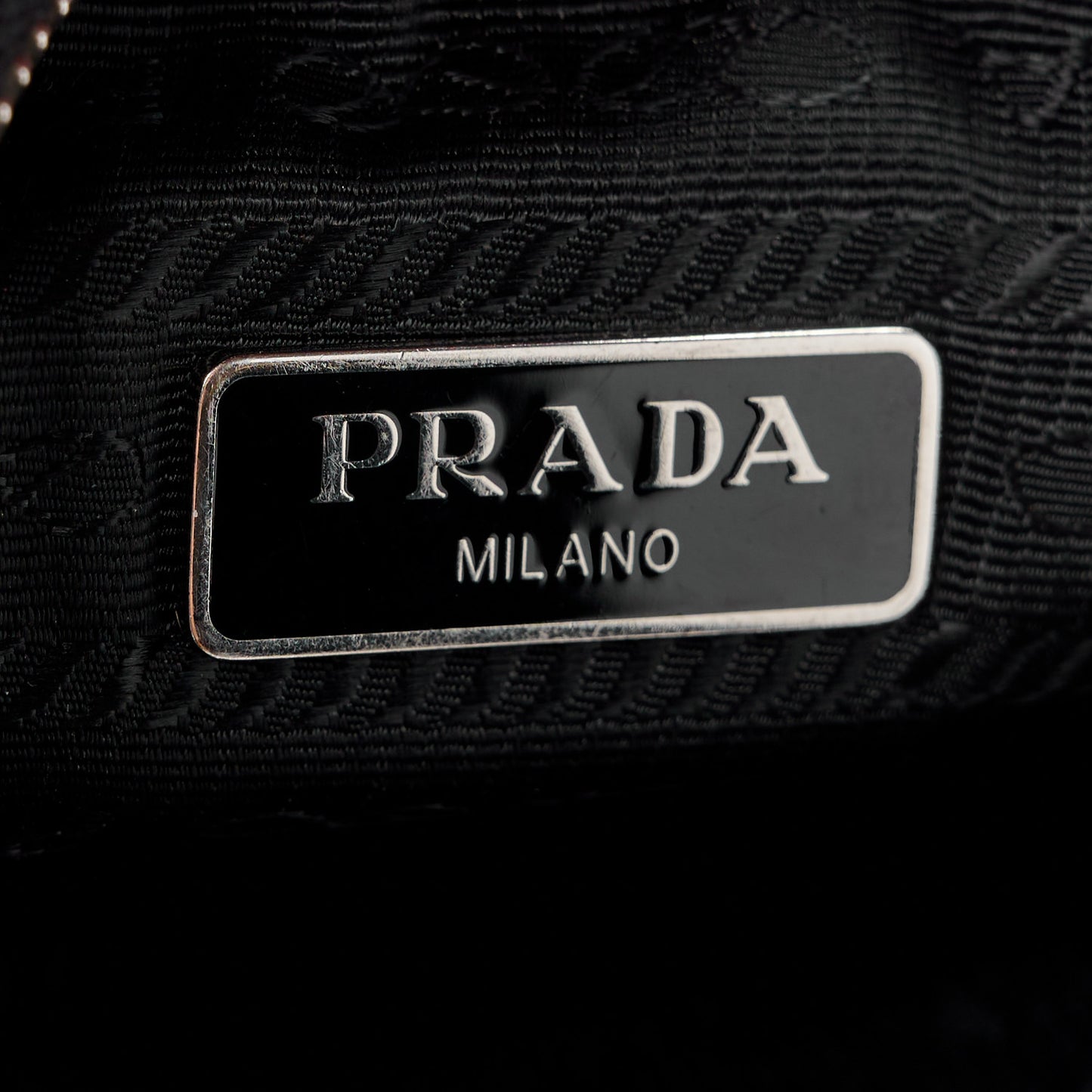Tessuto Nylon Saffiano Mini Re-Edition 2005 Bag Black