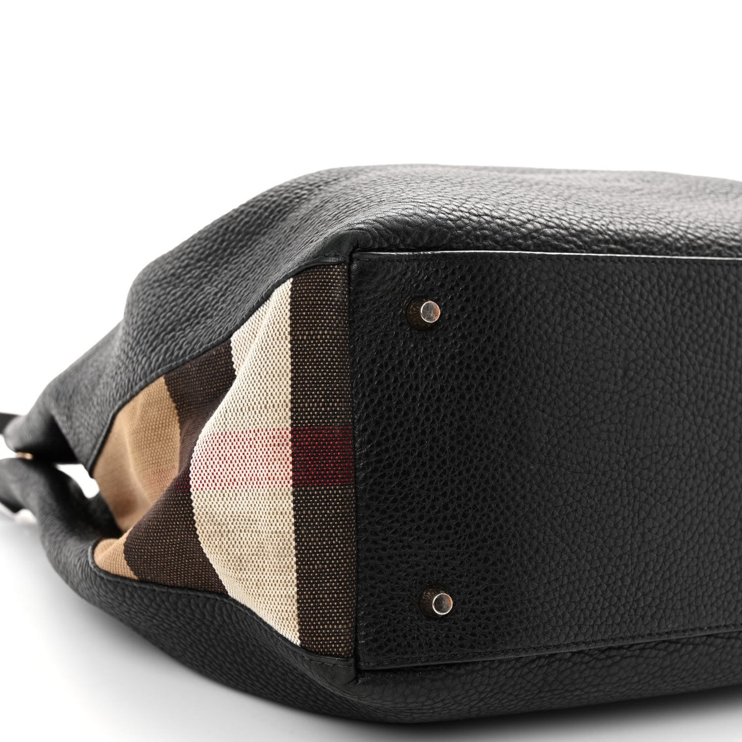 Grainy Calfskin House Check Medium Maidstone Black