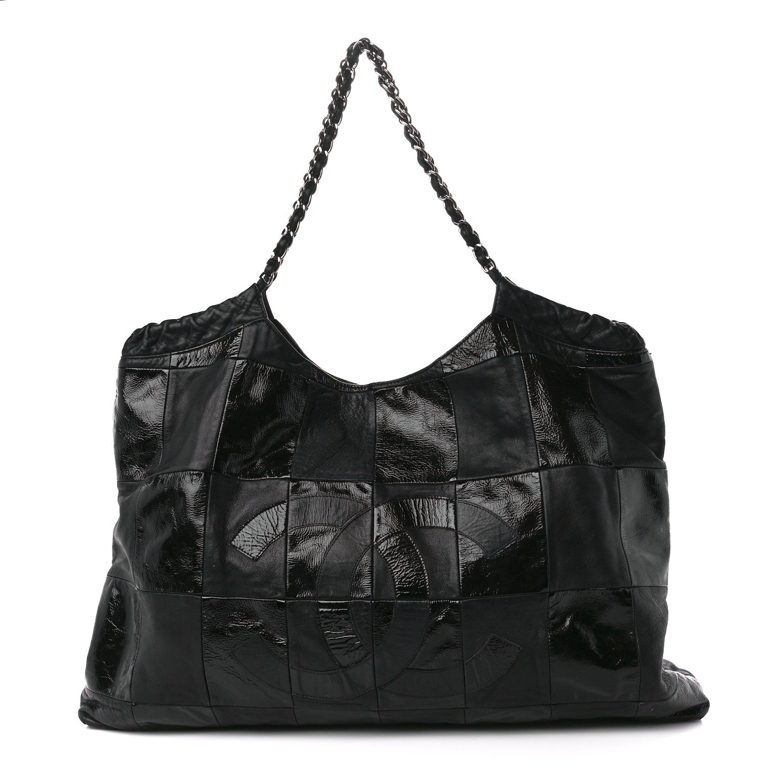 Chanel Patent Patchwork Brooklyn Tote Black 1 of 11