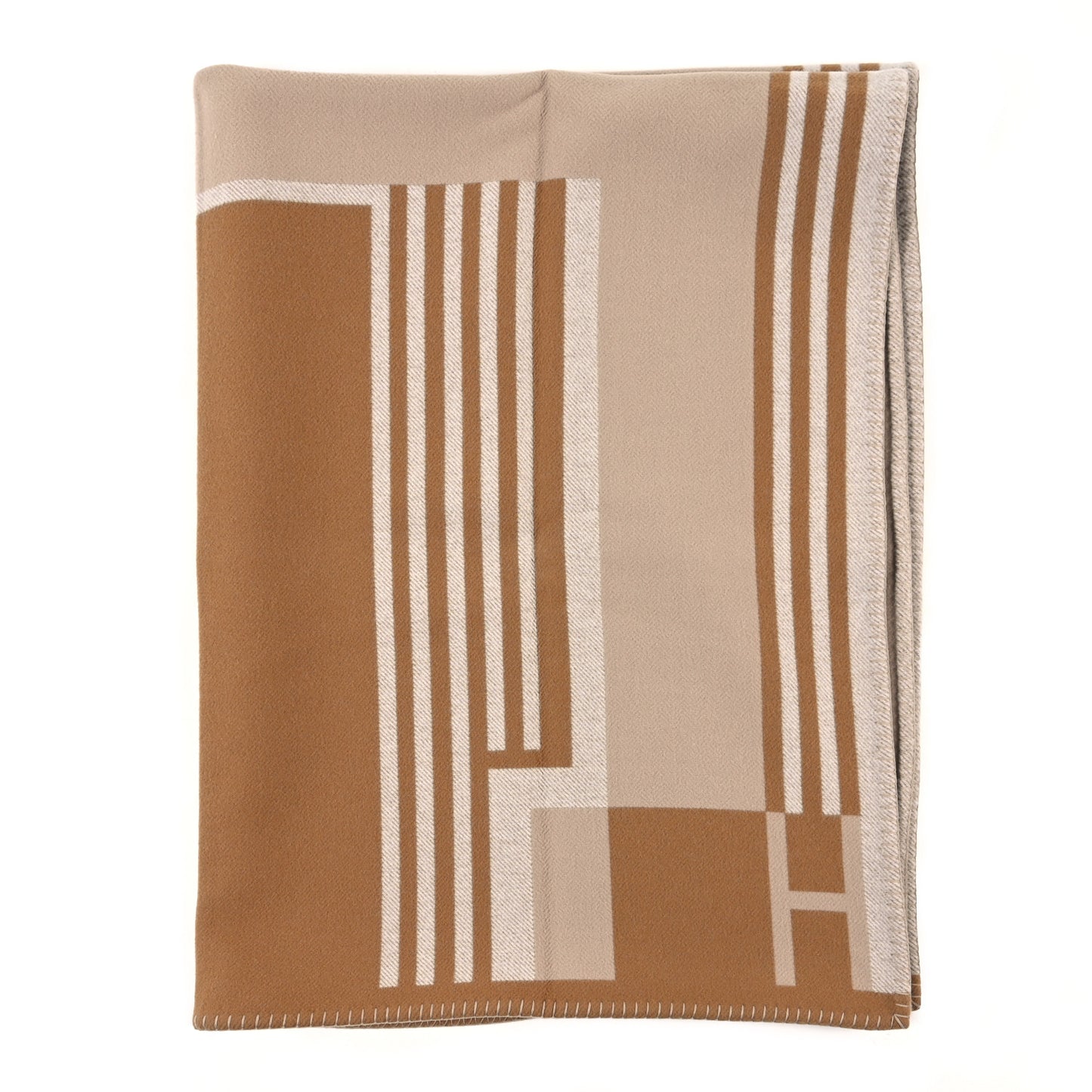 Wool Cashmere Ithaque Blanket Camel Beige