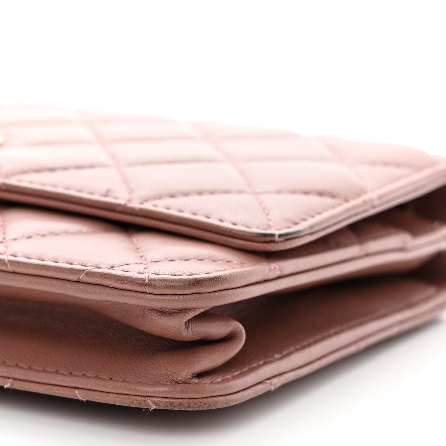 Chanel Lambskin Quilted Trendy CC Wallet On Chain WOC Nude 11 of 14