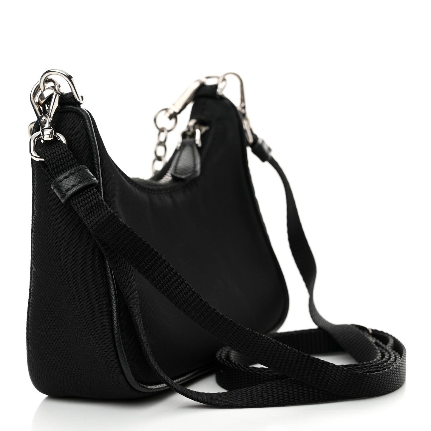 Tessuto Nylon Mini Re-Edition 2000 Shoulder Bag Black