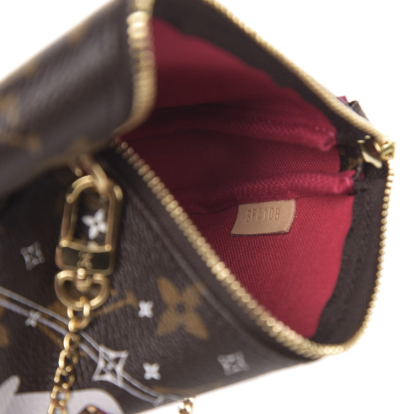 Monogram 2019 Christmas Animation Mini Courchevel Pochette Accessories Fuchsia