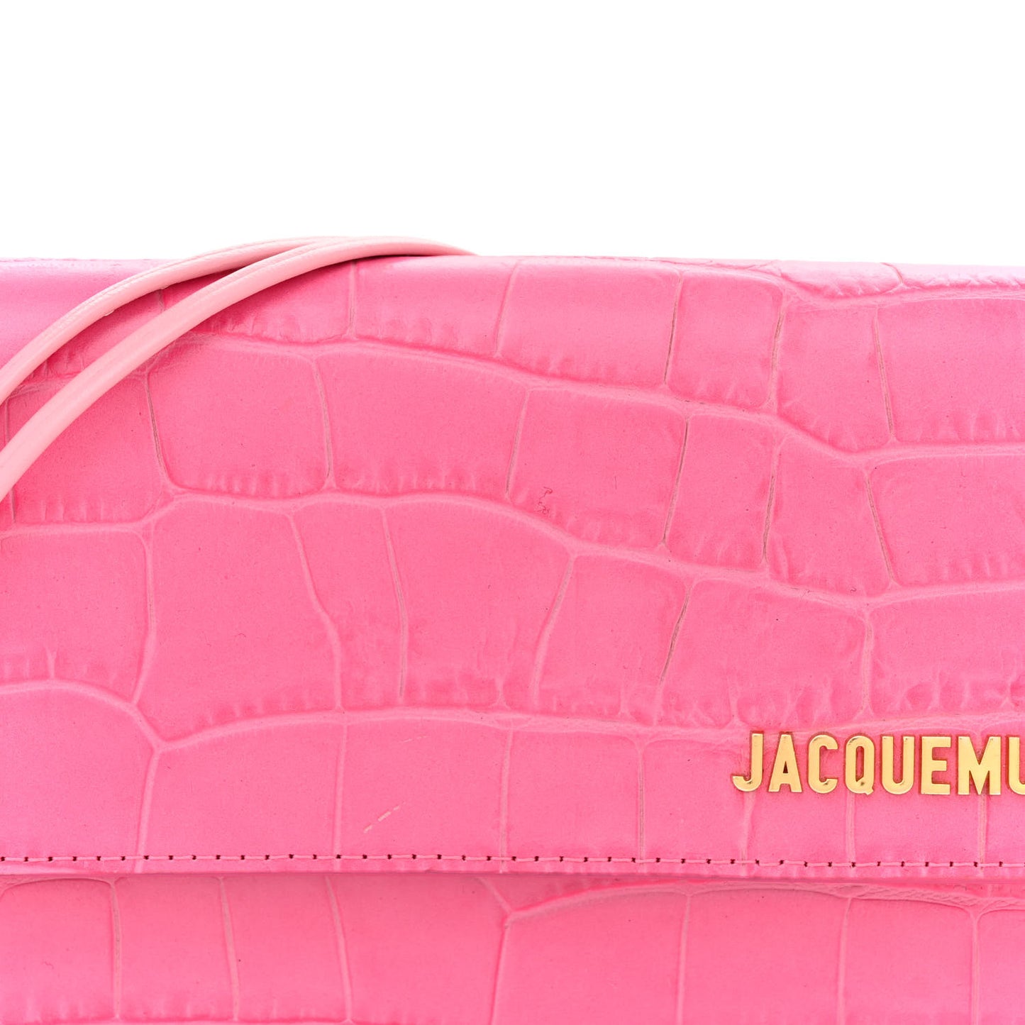 Calfskin Crocodile Embossed Le Riviera Pink