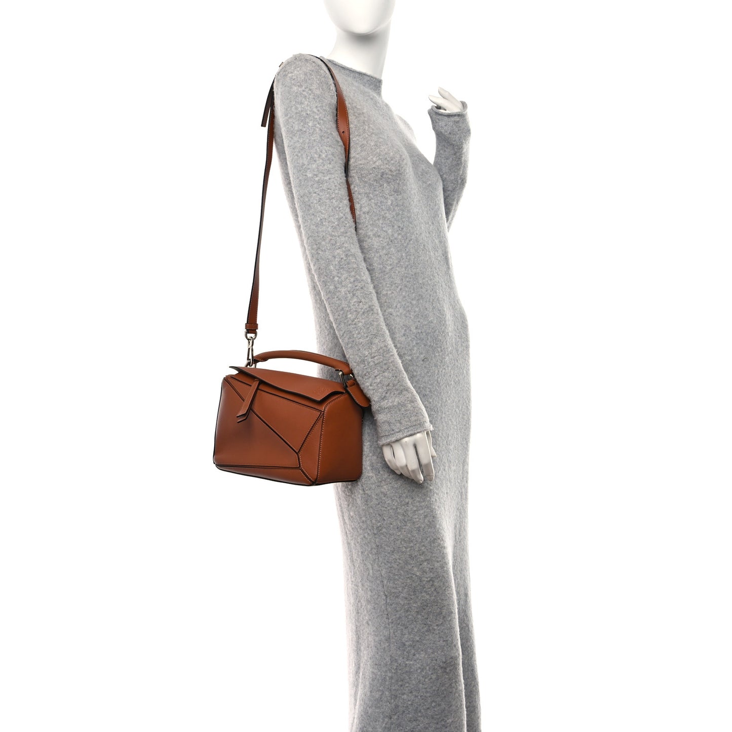 Calfskin Small Puzzle Bag Tan