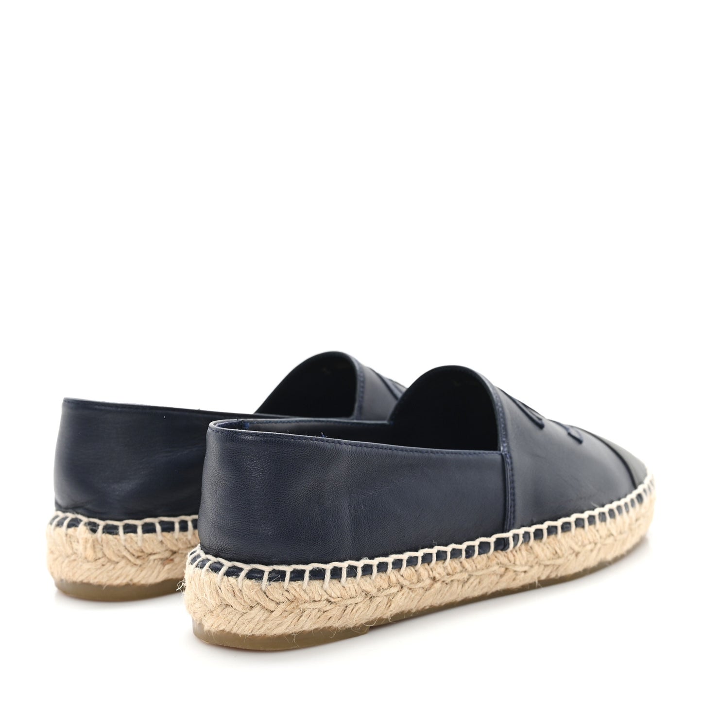 Lambskin CC Espadrilles 37 Navy Blue Gray