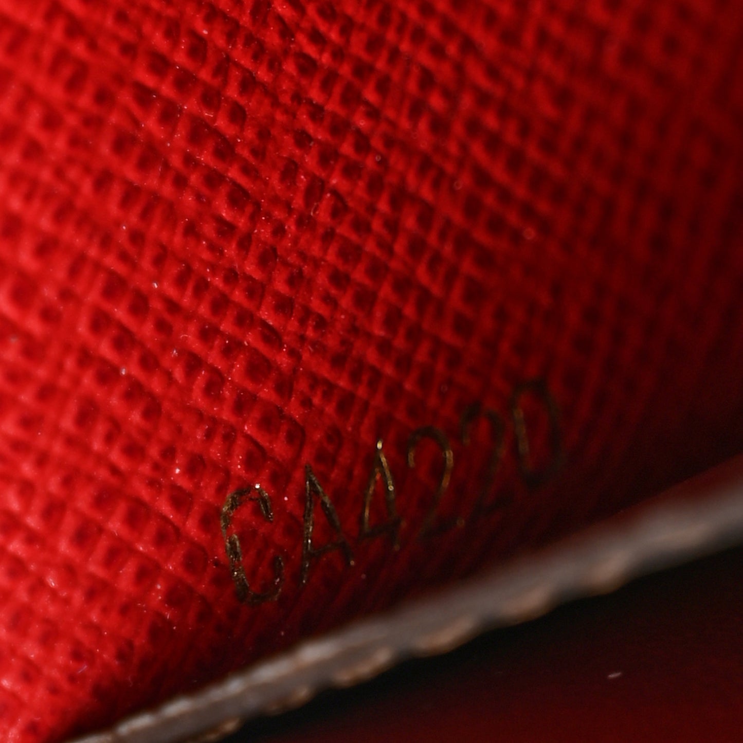 Damier Ebene Emilie Wallet Red