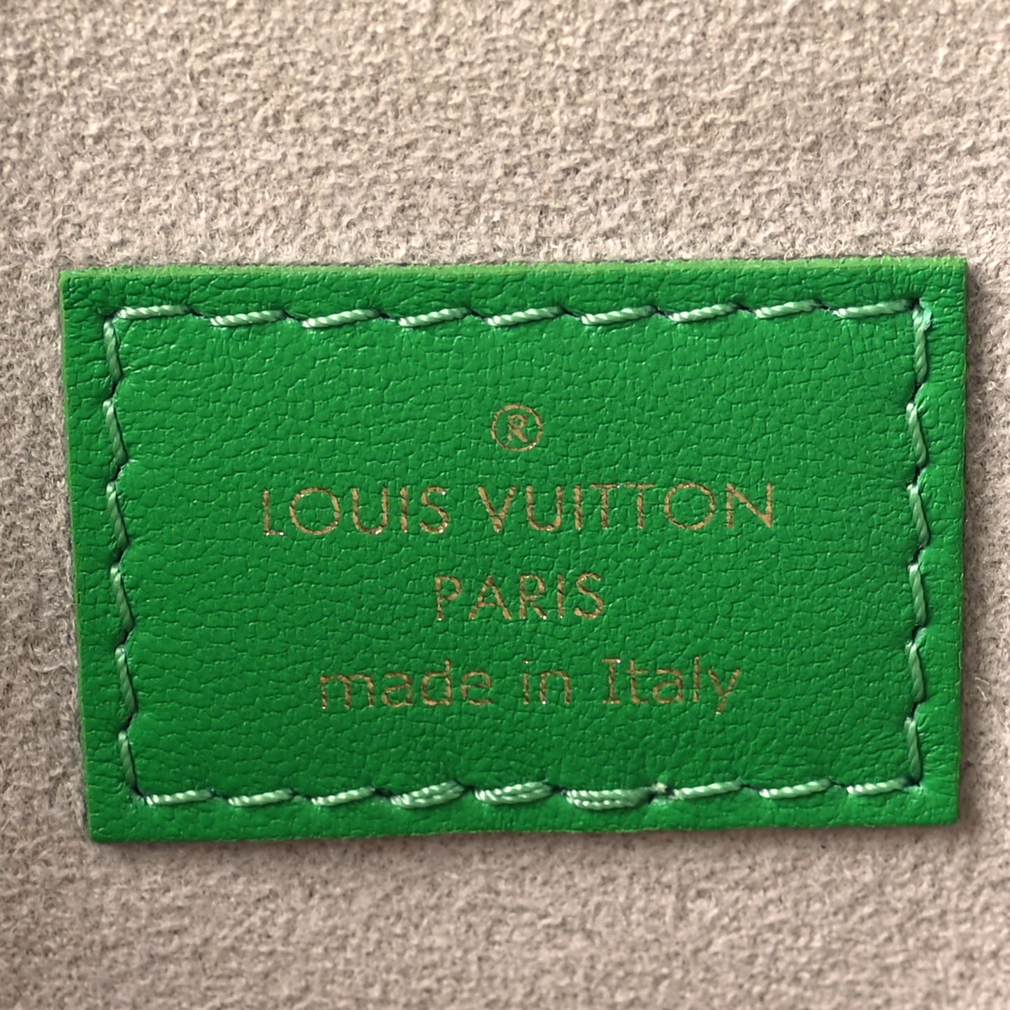 Lambskin Embossed Monogram LV Match Coussin PM Green White