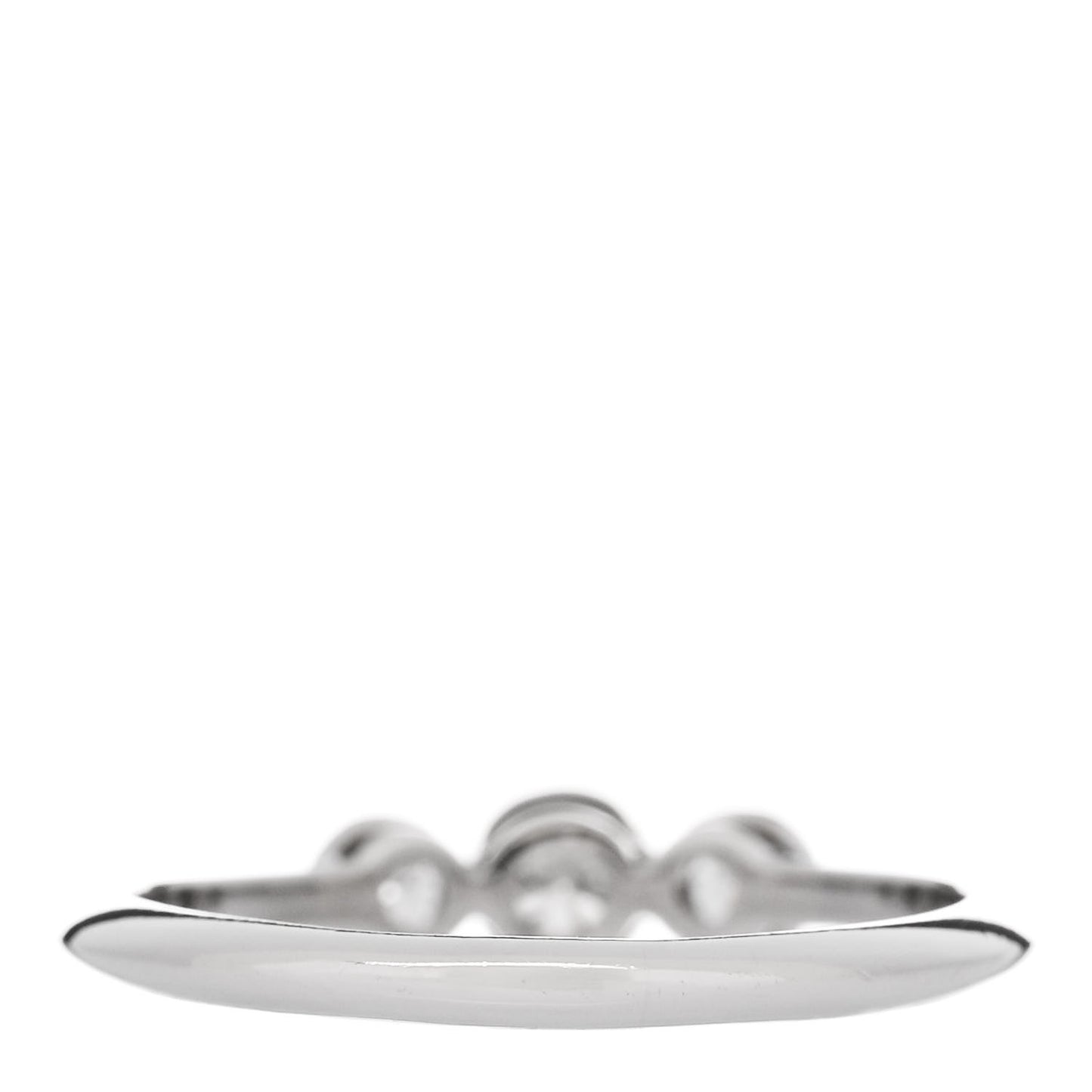 Platinum Diamond Three Stone Milgrain Ring 54 7