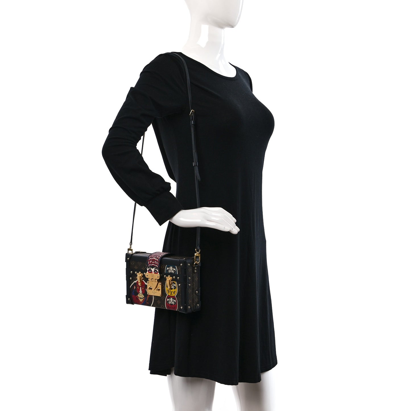 Monogram Kabuki Petite Malle Black