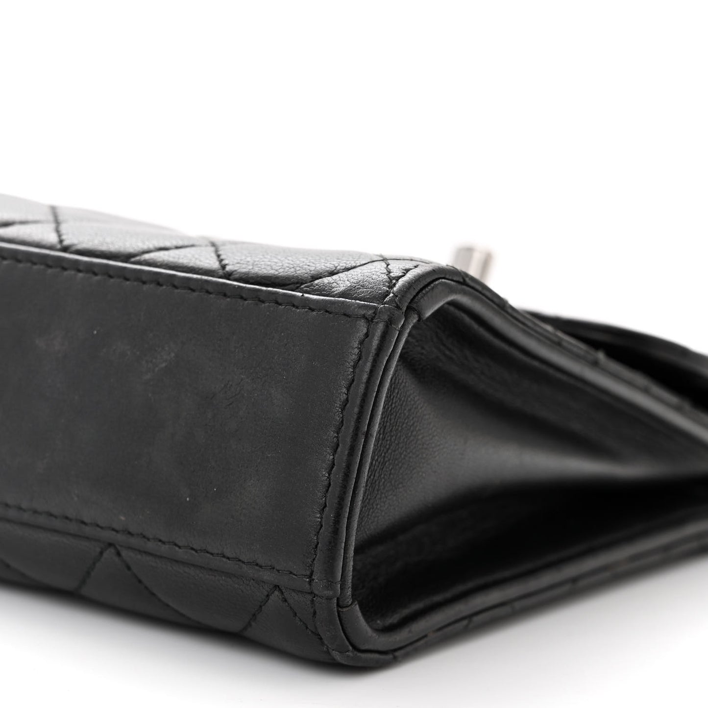 Lambskin Quilted Trendy CC Phone Holder Black