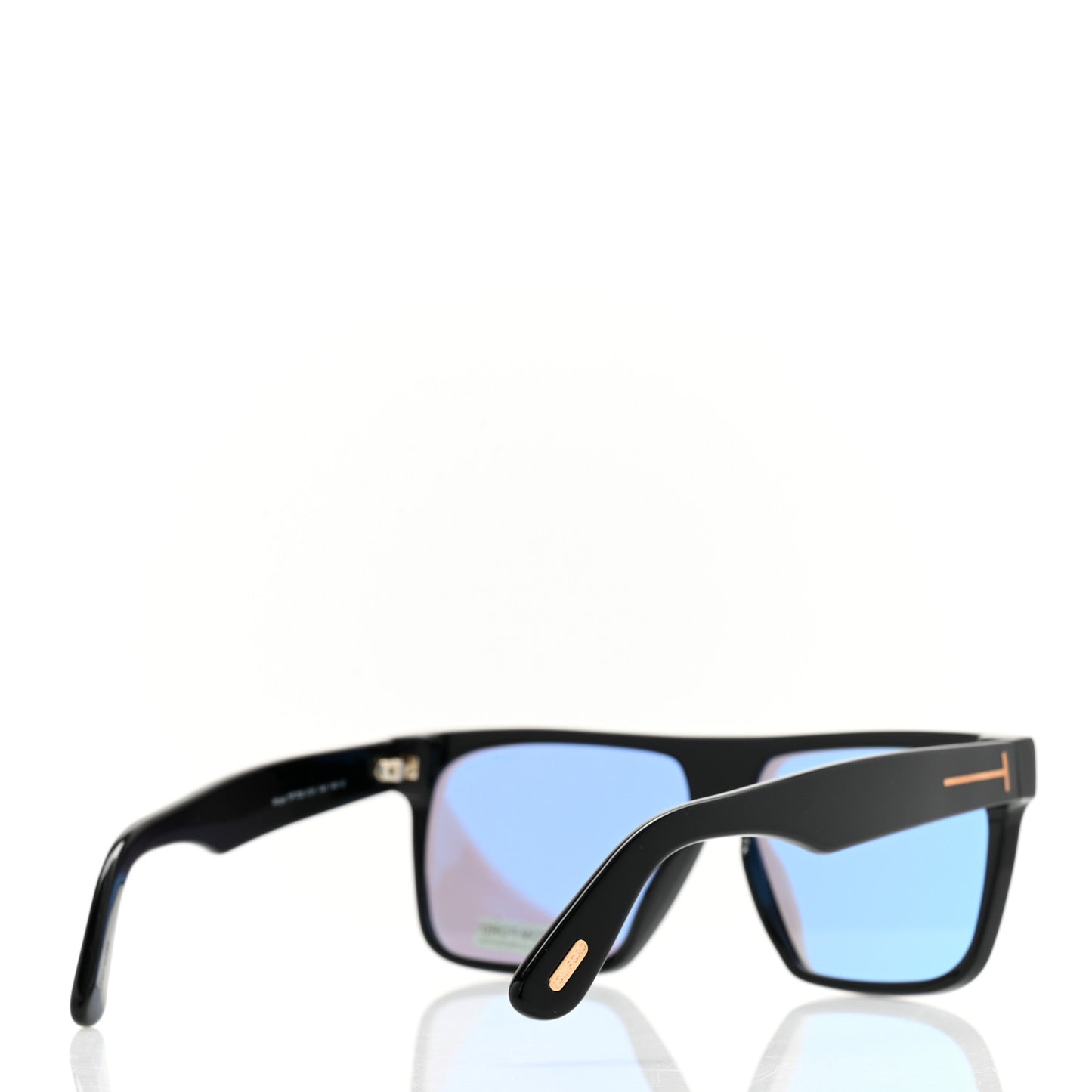 Acetate Mirrored Whyat Square Sunglasses TF709 Black Blue