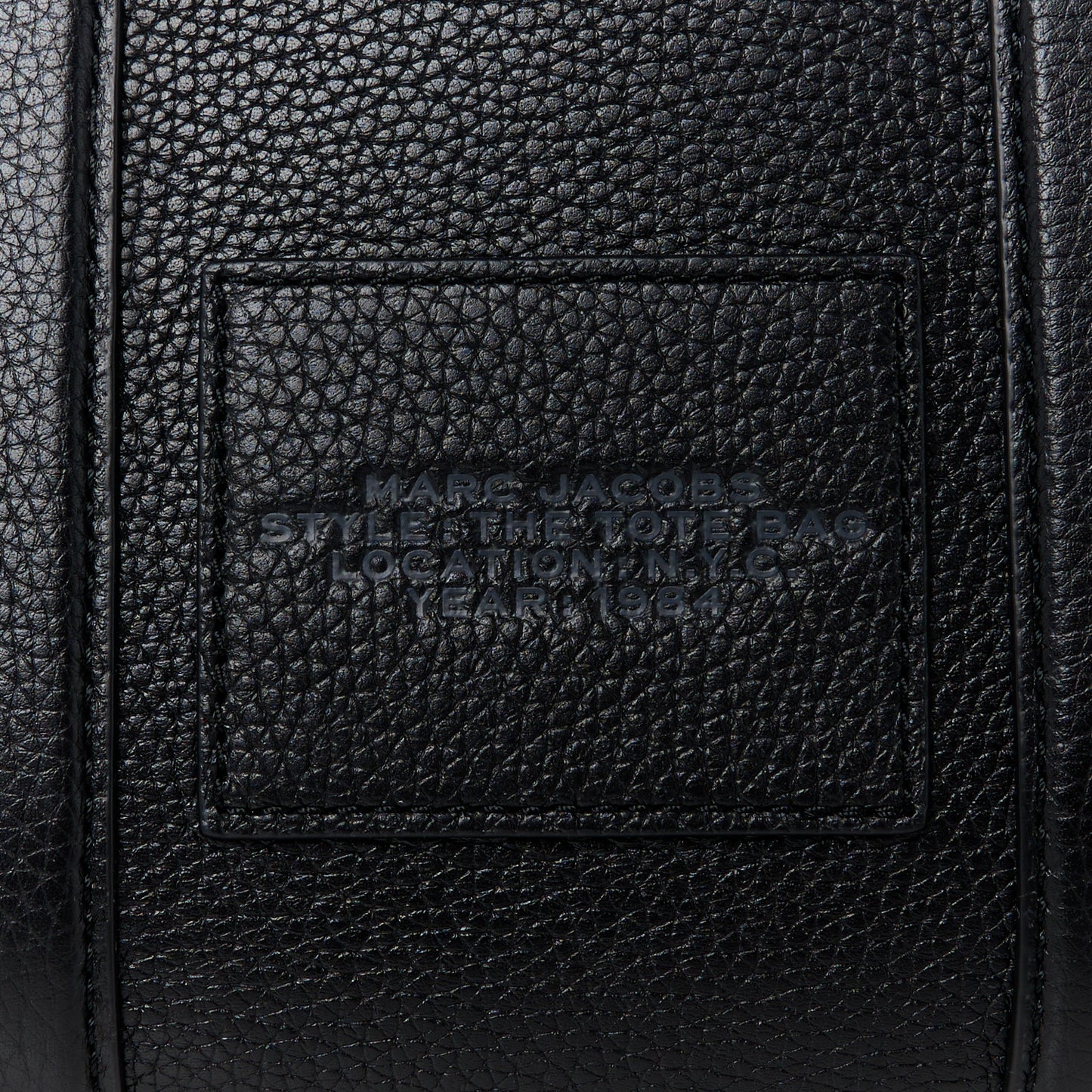 Grained Calfskin Small The Tote Bag Black
