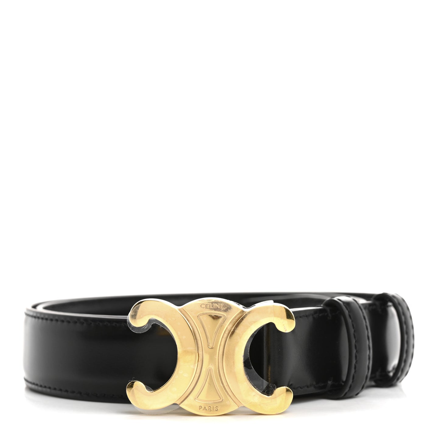 Box Calfskin Small 25mm Triomphe Belt 75 30 Black