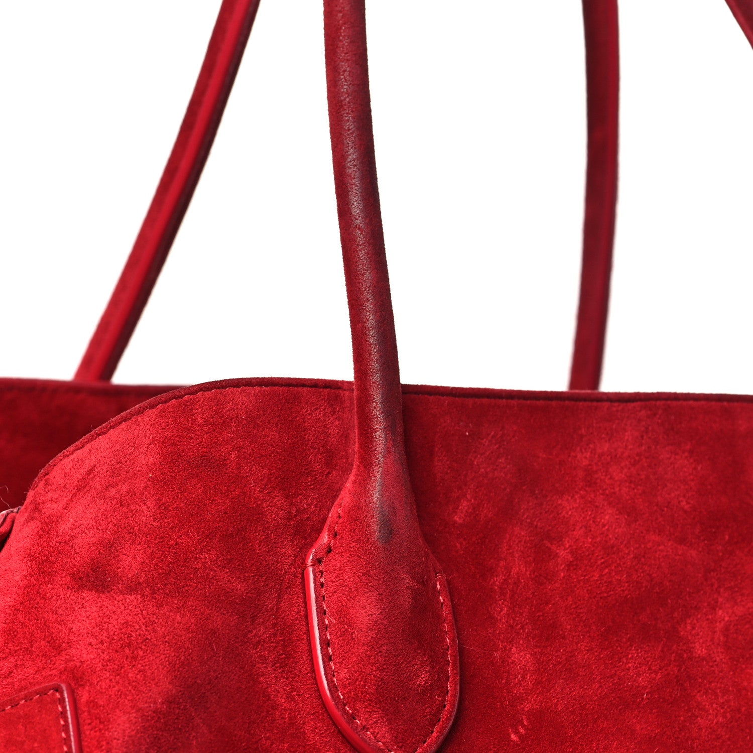 The Row Nylon Suede Margaux 17 Inside-Out Taupe Red 11 of 11