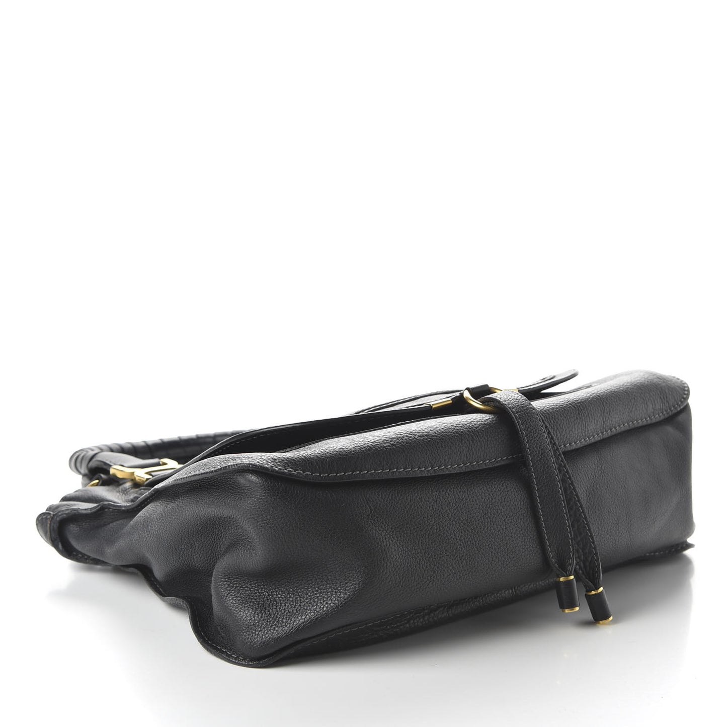 Calfskin Medium Marcie Satchel Black