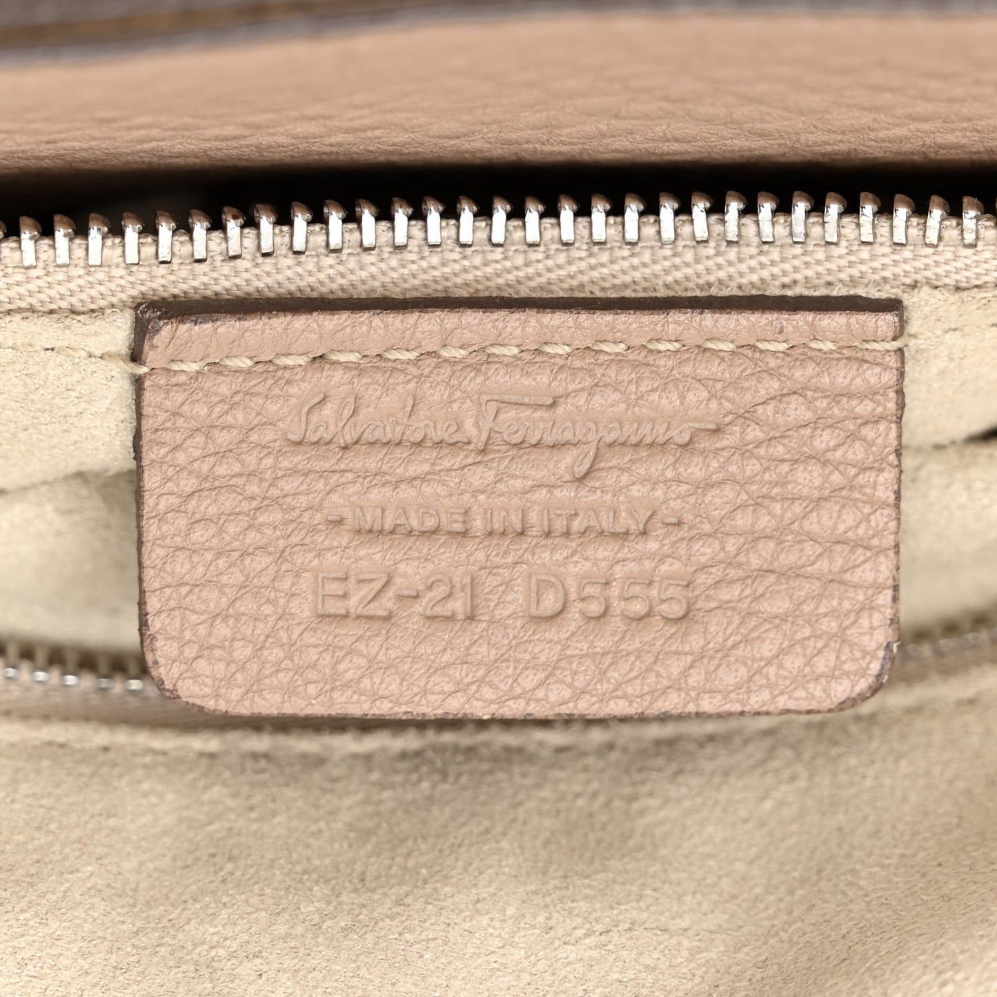Calfskin Large Verve Double Zip Tote Beige