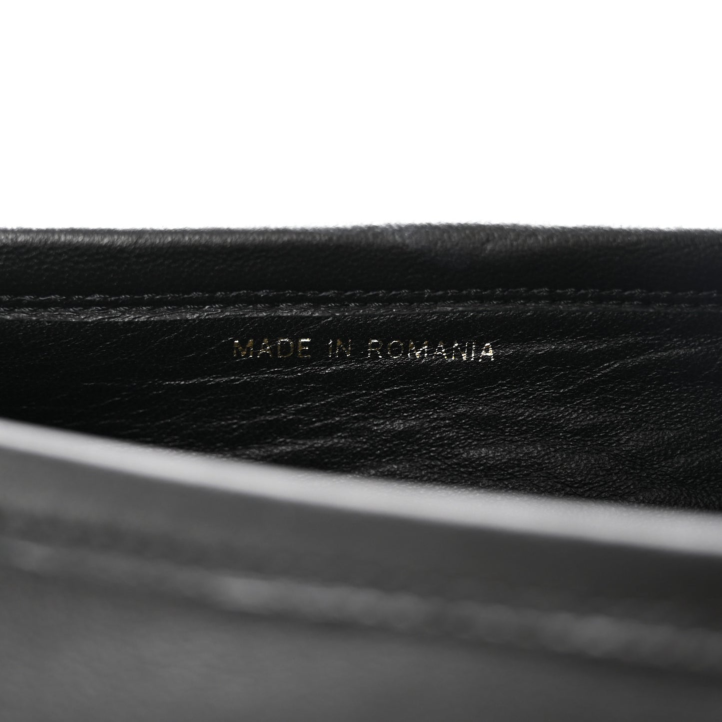 Calfskin Mens Stitched CC Loafers 43 Black