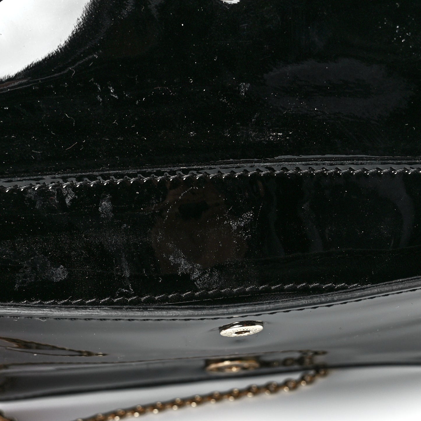 Patent Rockstud Wallet On Chain Black