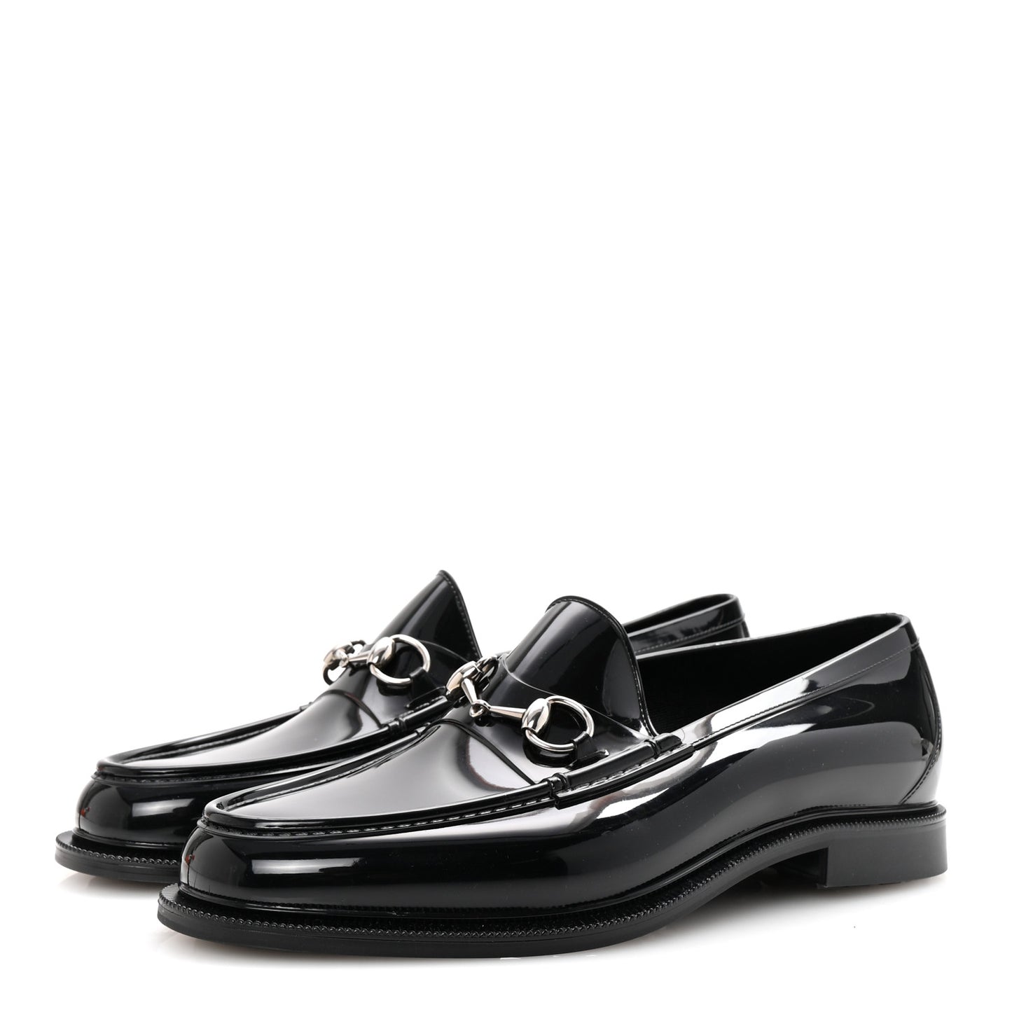 Rubber Mens Horsebit Moccasin Loafers 10 Black
