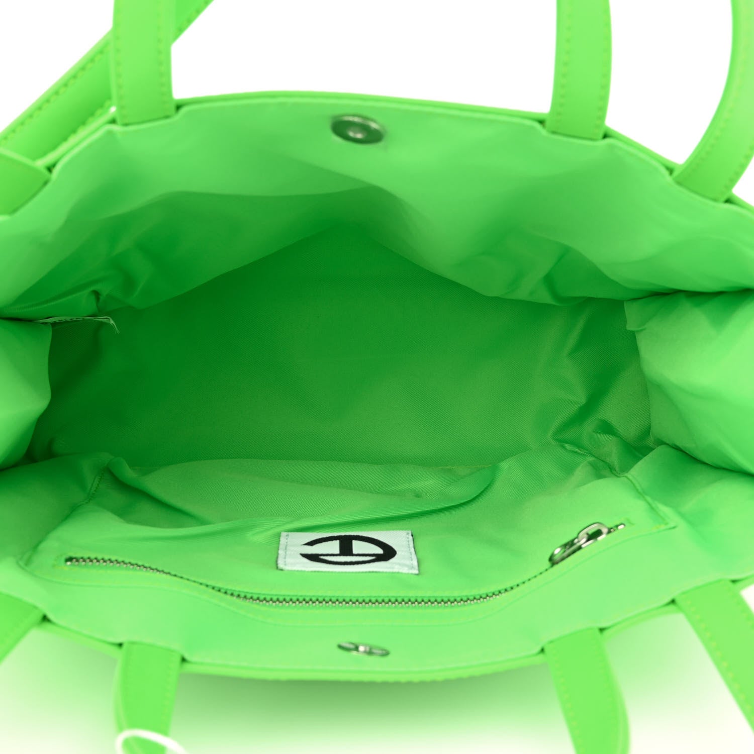 Telfar Vegan Leather Medium Shopping Bag Highlighter Green 5 of 10
