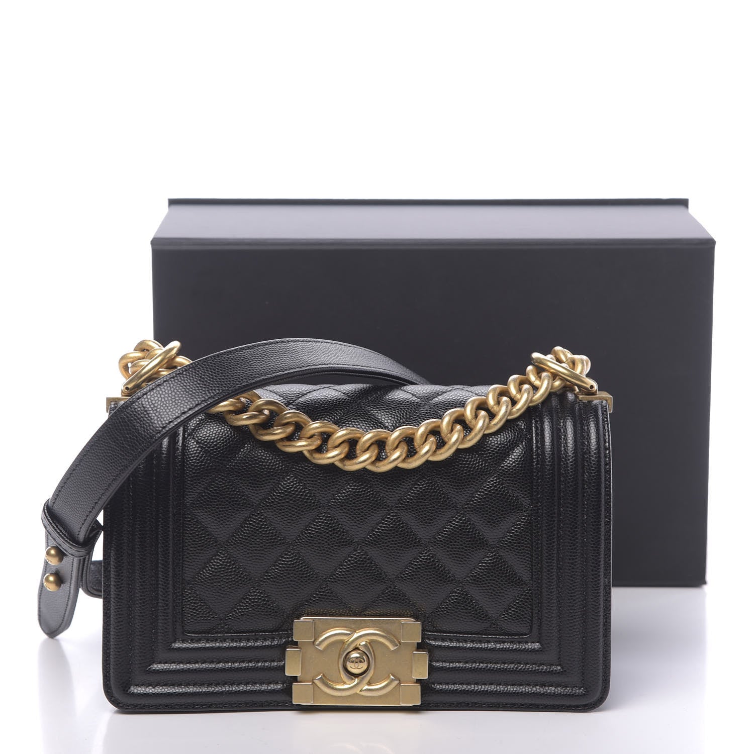 Chanel Caviar Quilted Small Boy Flap Black 11 of 11
