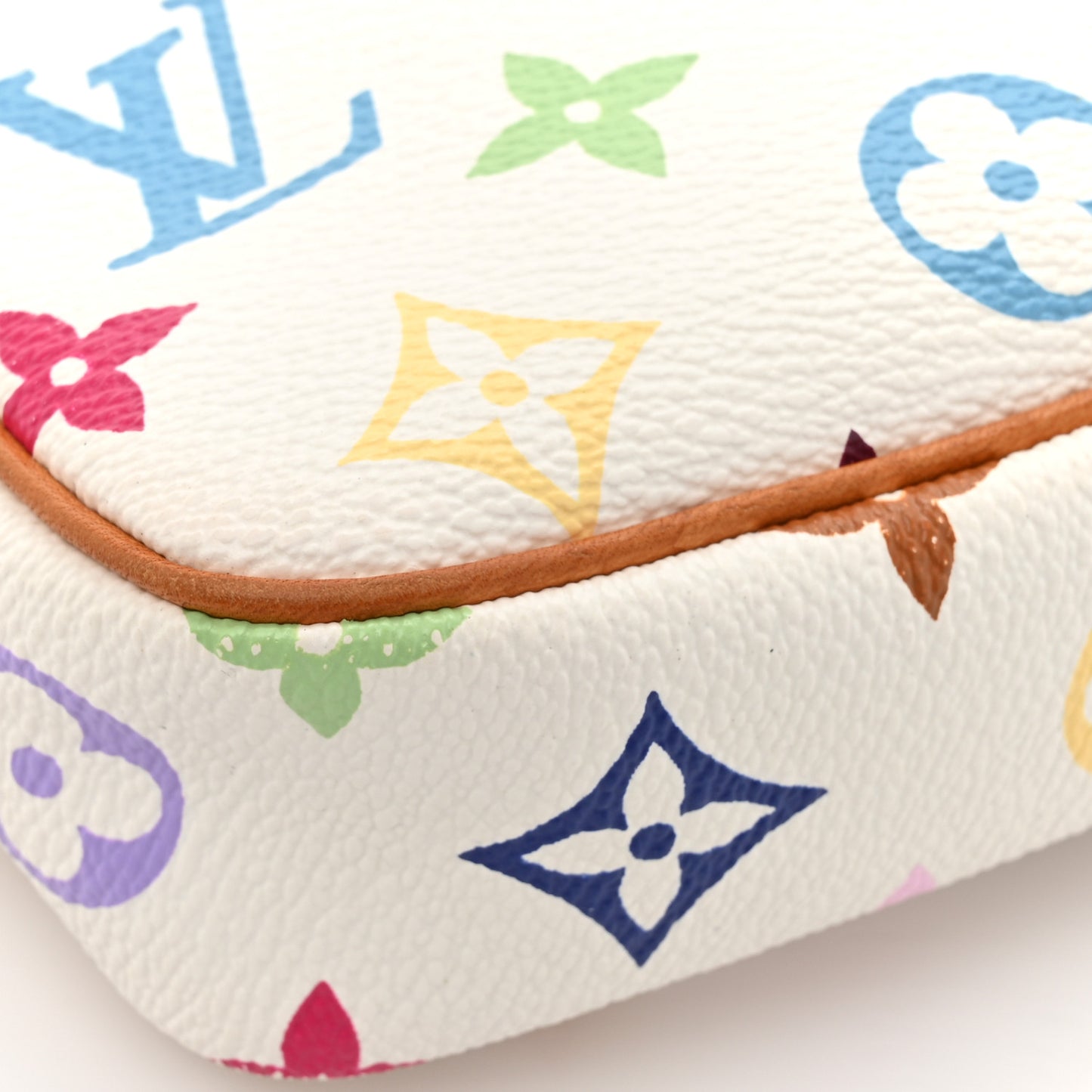 Monogram Multicolor Pochette Accessories White