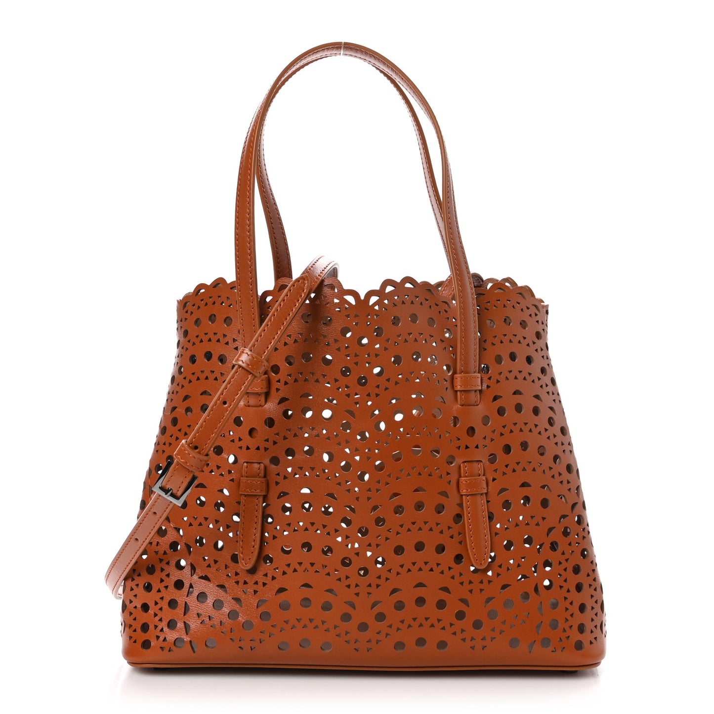 Calfskin Vienne Wave Mina 25 Bag Cognac