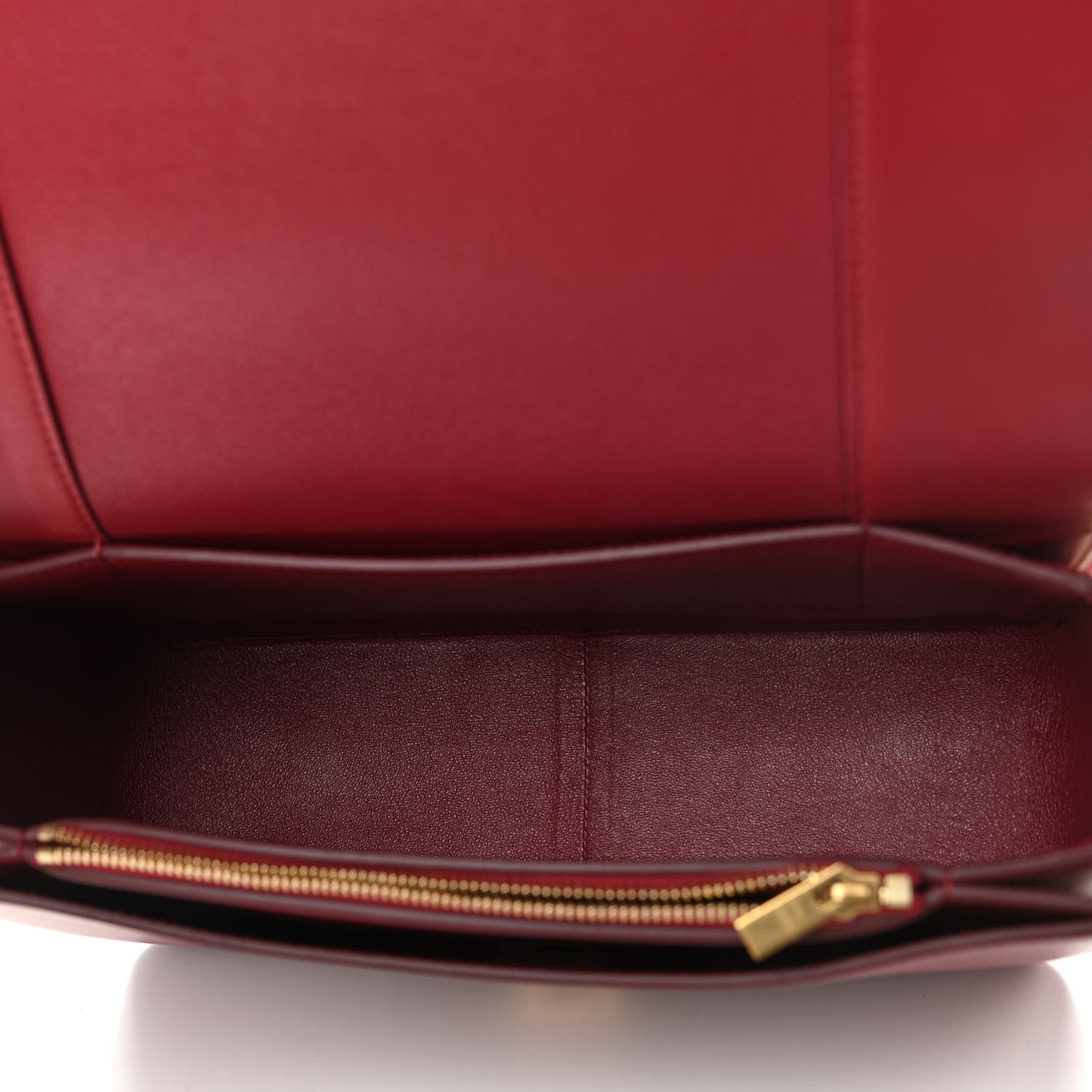 Shiny Smooth Calfskin Medium Frame Shoulder Bag Ruby Nude